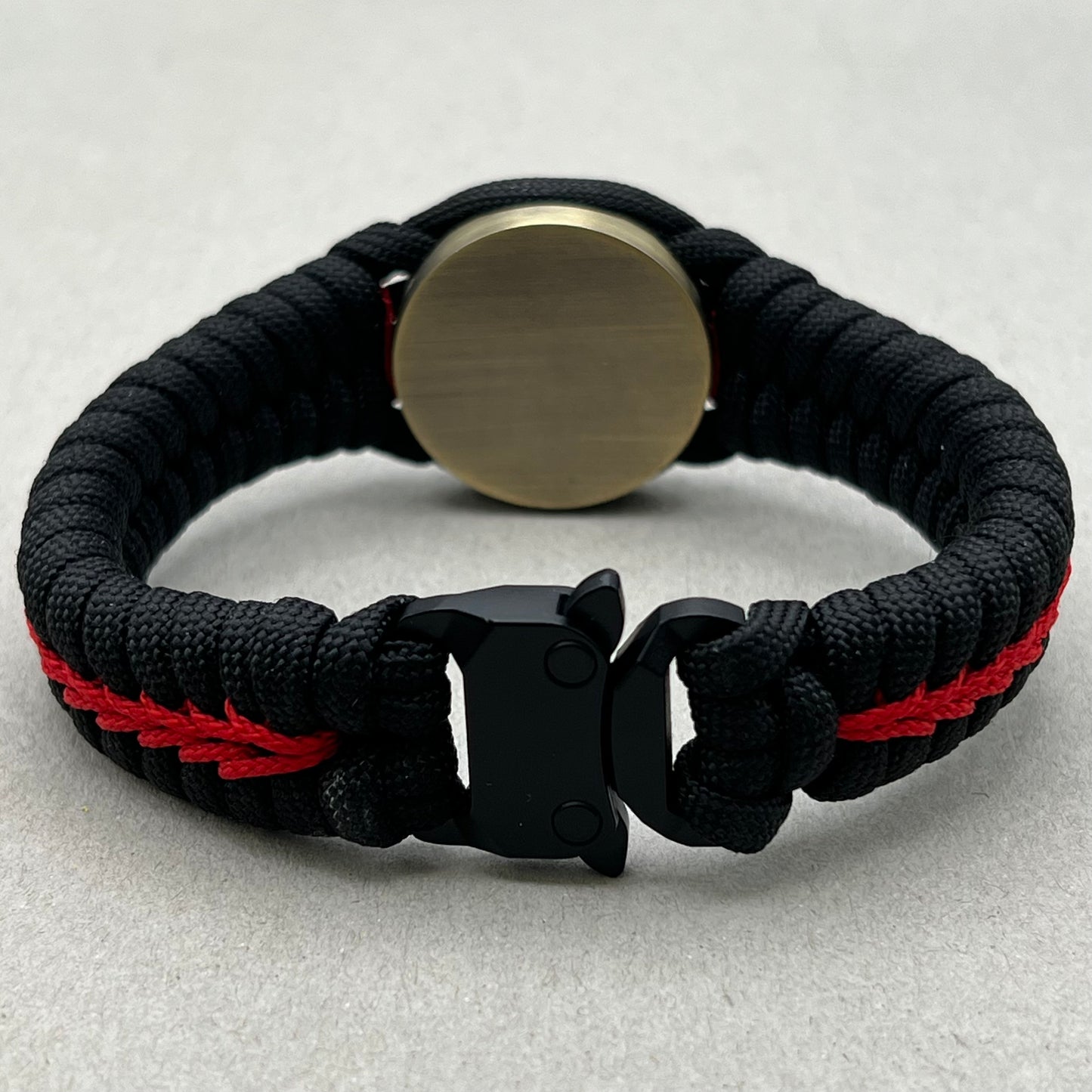 USMC bracelet-Antique Brass EGA-Black & Red