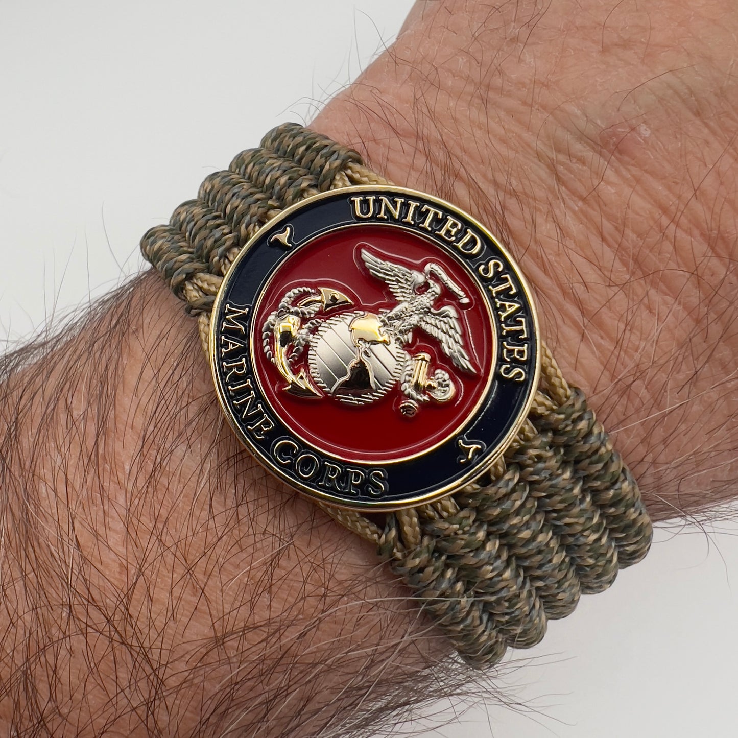 Marine Corps bracelet | Silver & Gold EGA | Multi-Camo