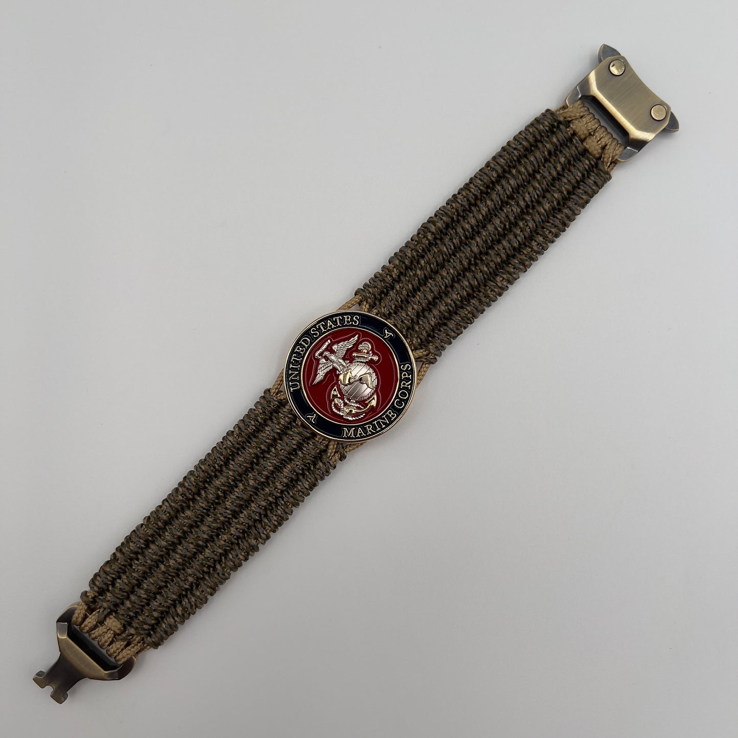 Marine Corps bracelet | Silver & Gold EGA | Multi-Camo