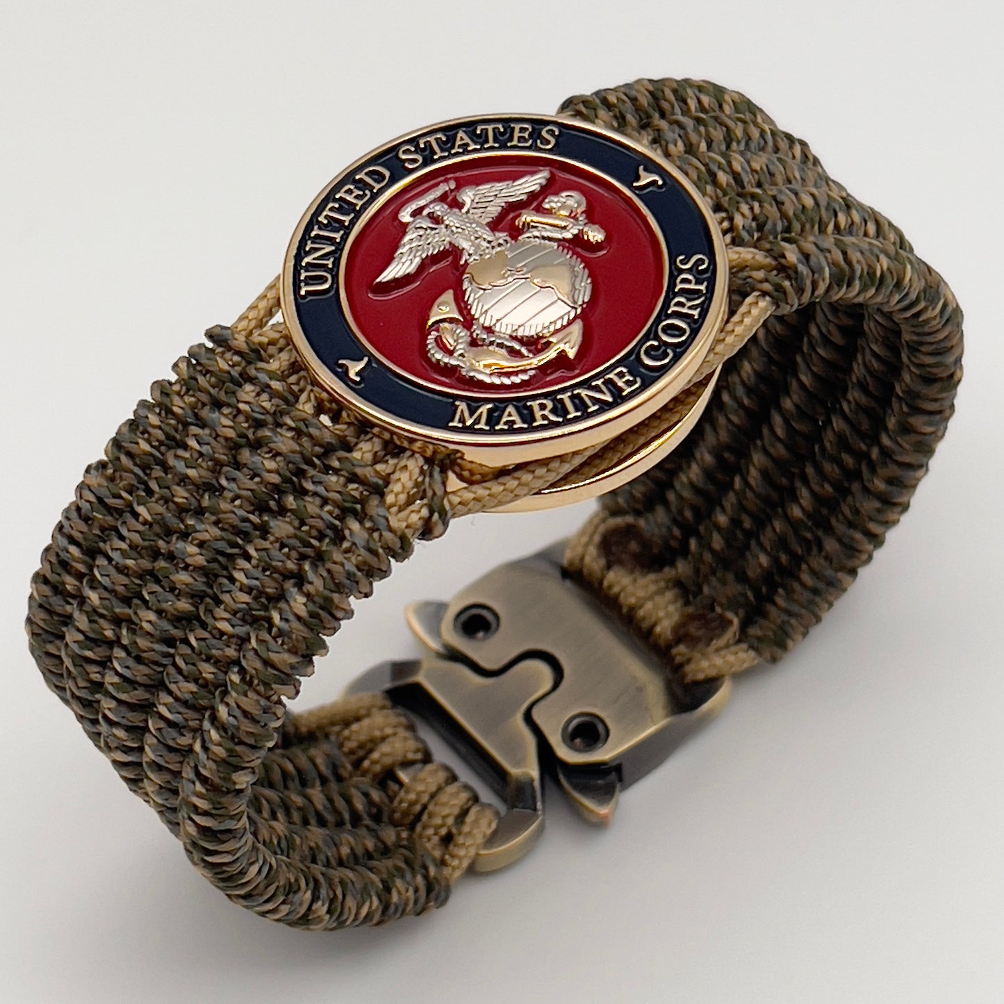 Marine Corps bracelet | Silver & Gold EGA | Multi-Camo