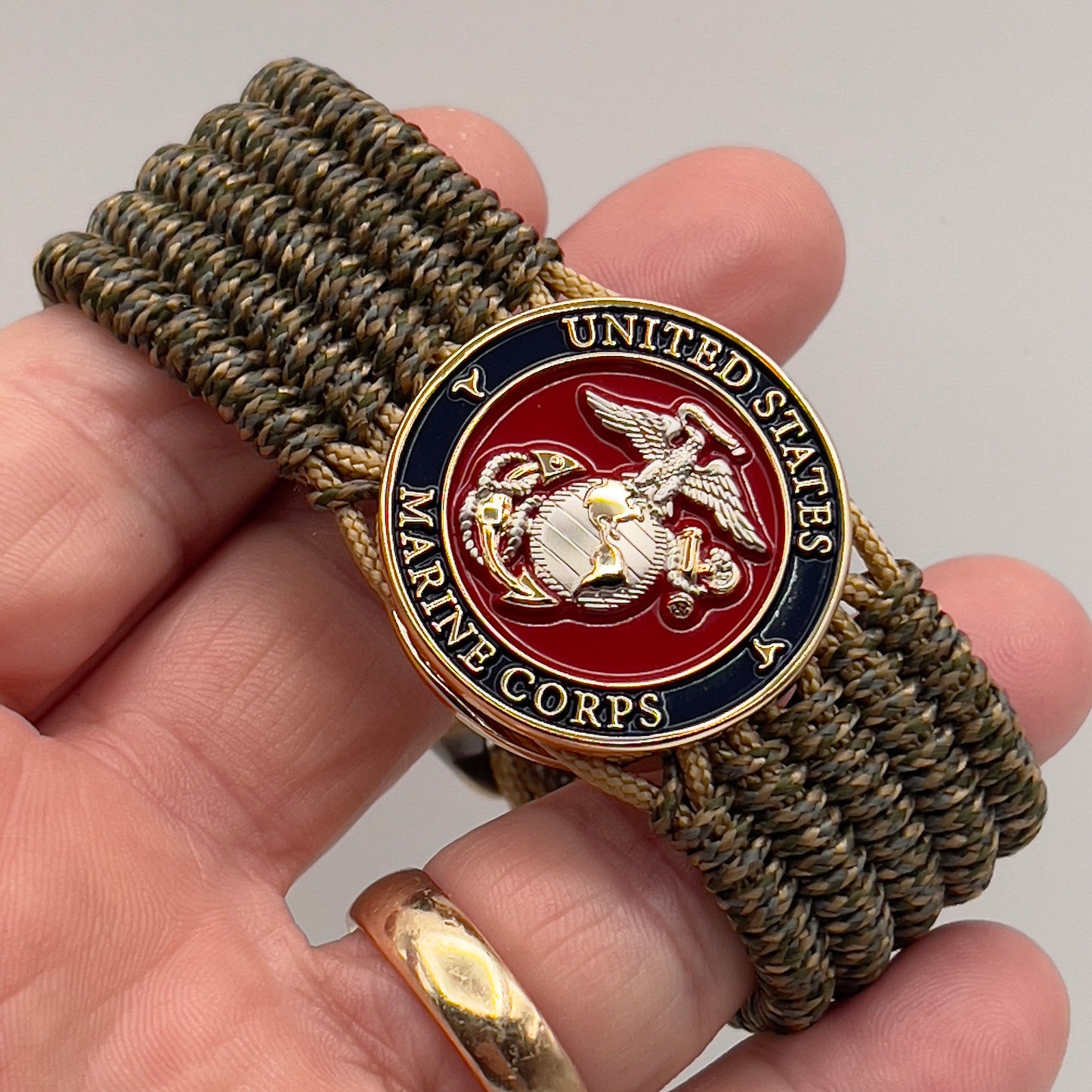 Marine Corps bracelet | Silver & Gold EGA | Multi-Camo