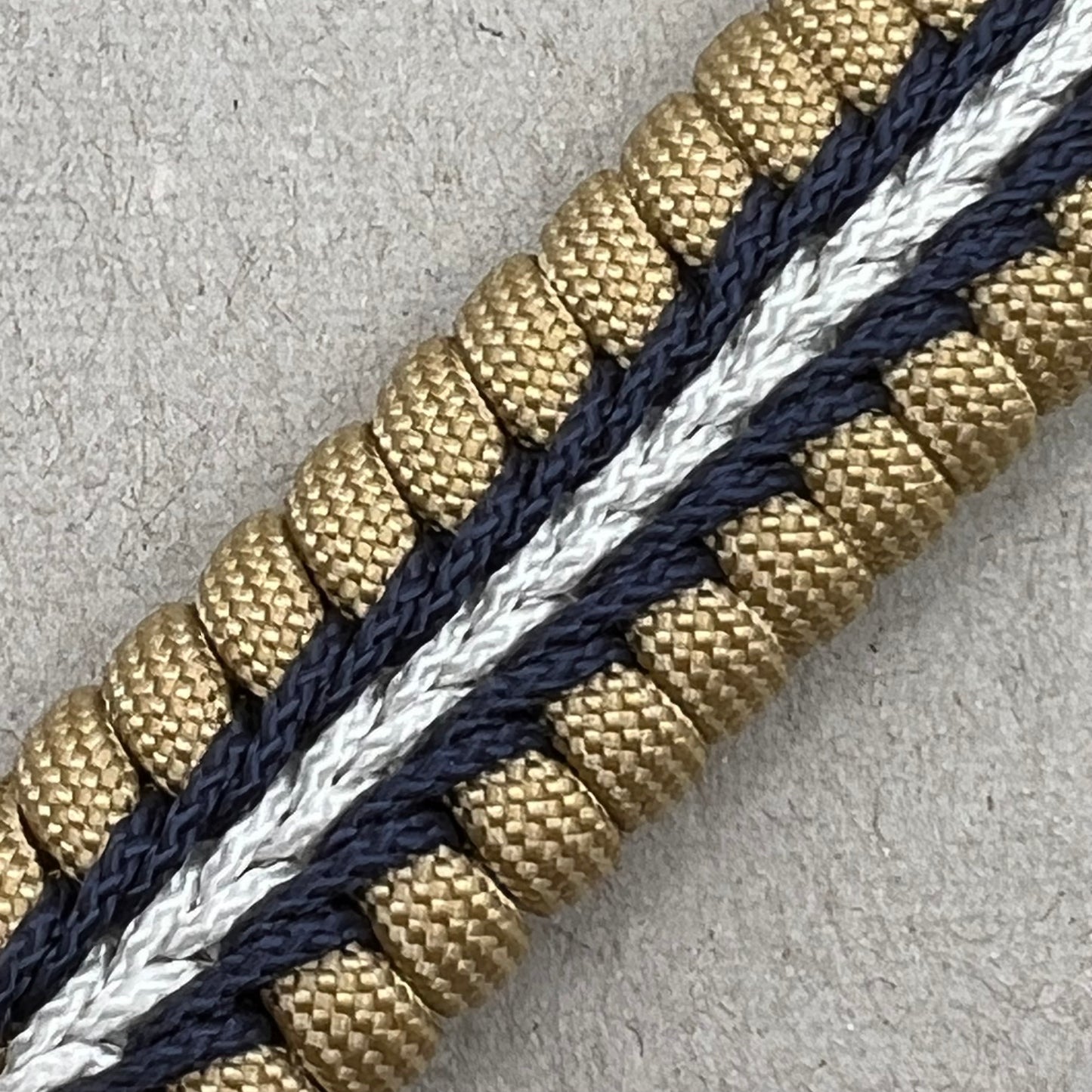 United States Navy bracelet-Gold, Navy Blue & White