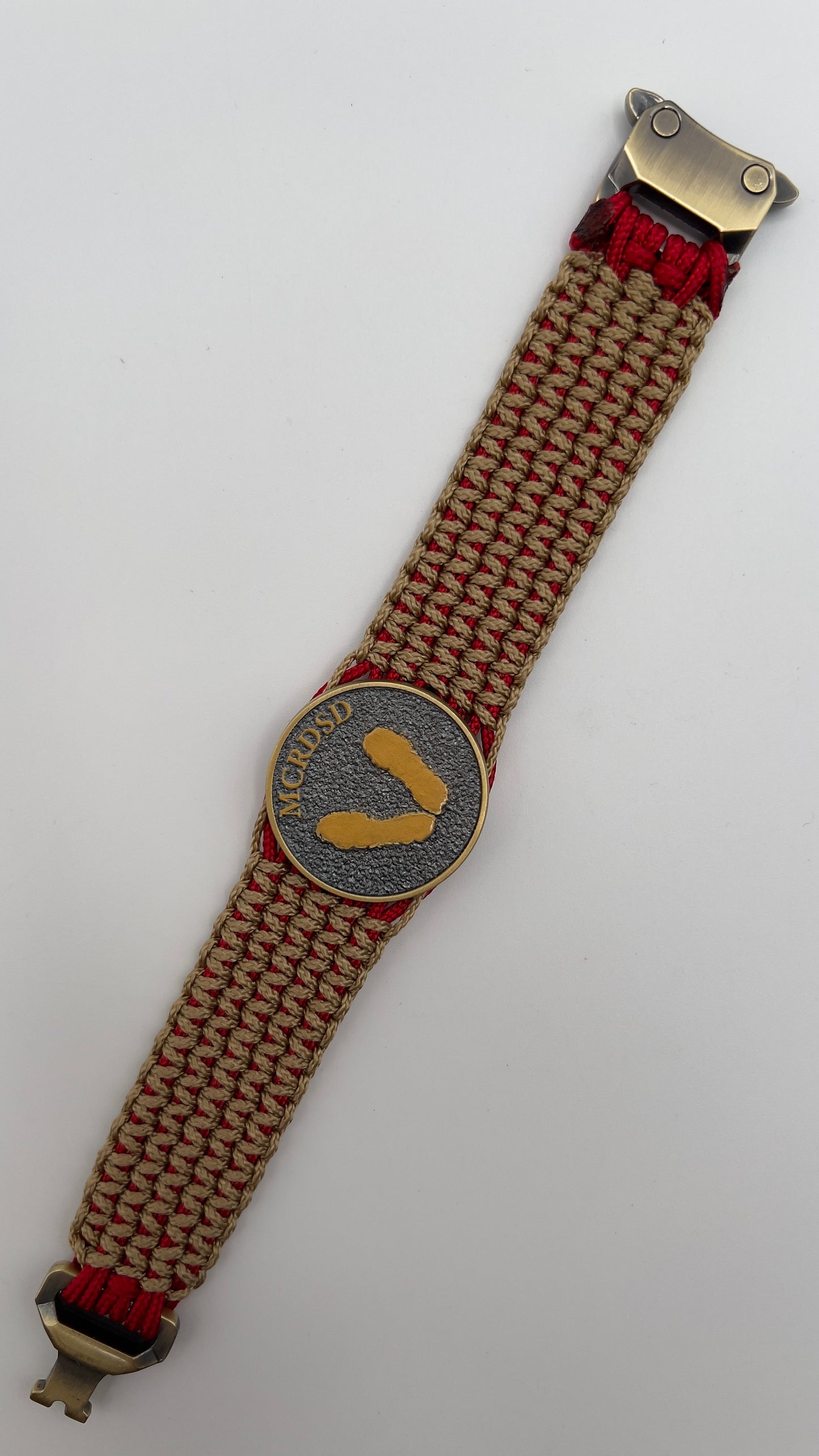 USMC Yellow Footprints bracelet | MCRDSD | Red & Gold