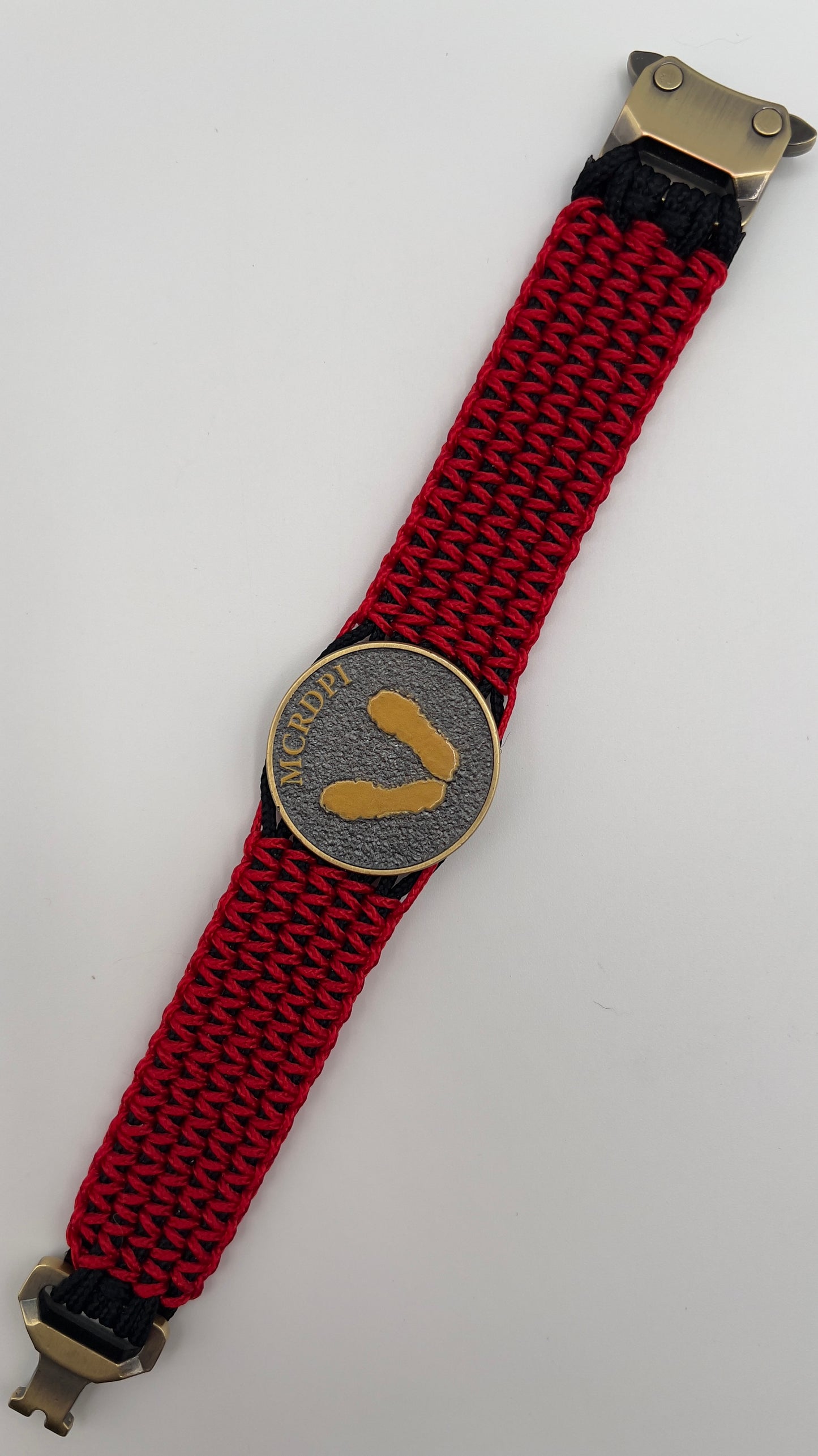 USMC Yellow Footprints bracelet | MCRDPI | Red & Black