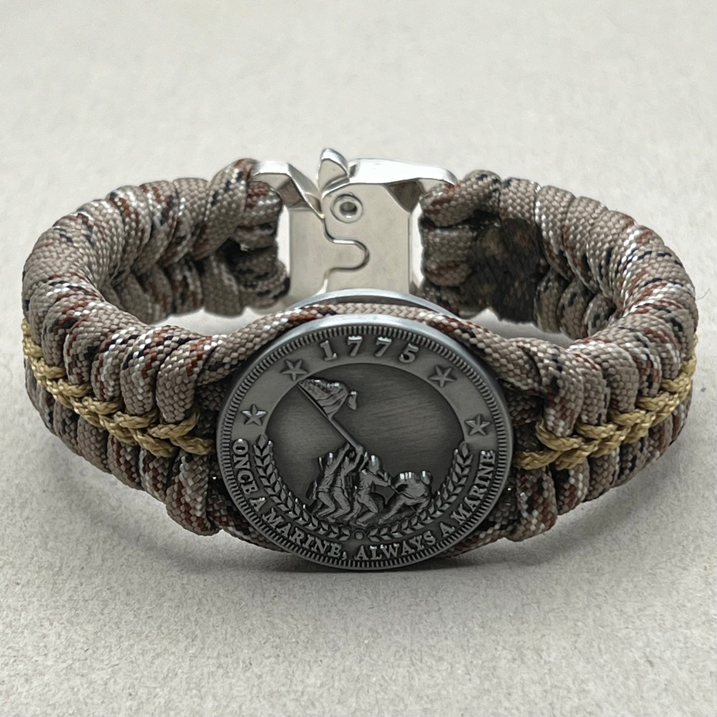 USMC Iwo Jima bracelet-Camo & Gold