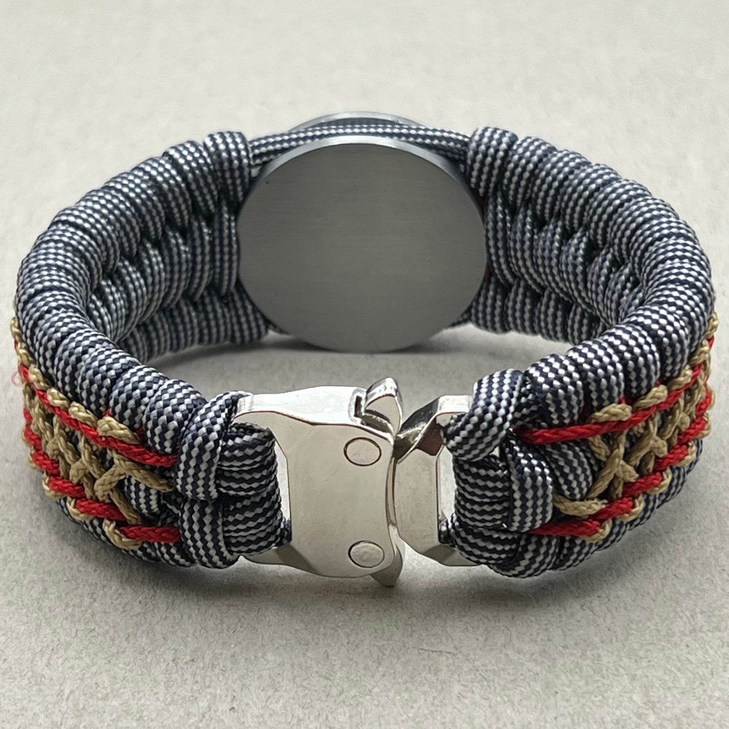 USMC Iwo Jima bracelet-Navy Blue/White, Red & Gold