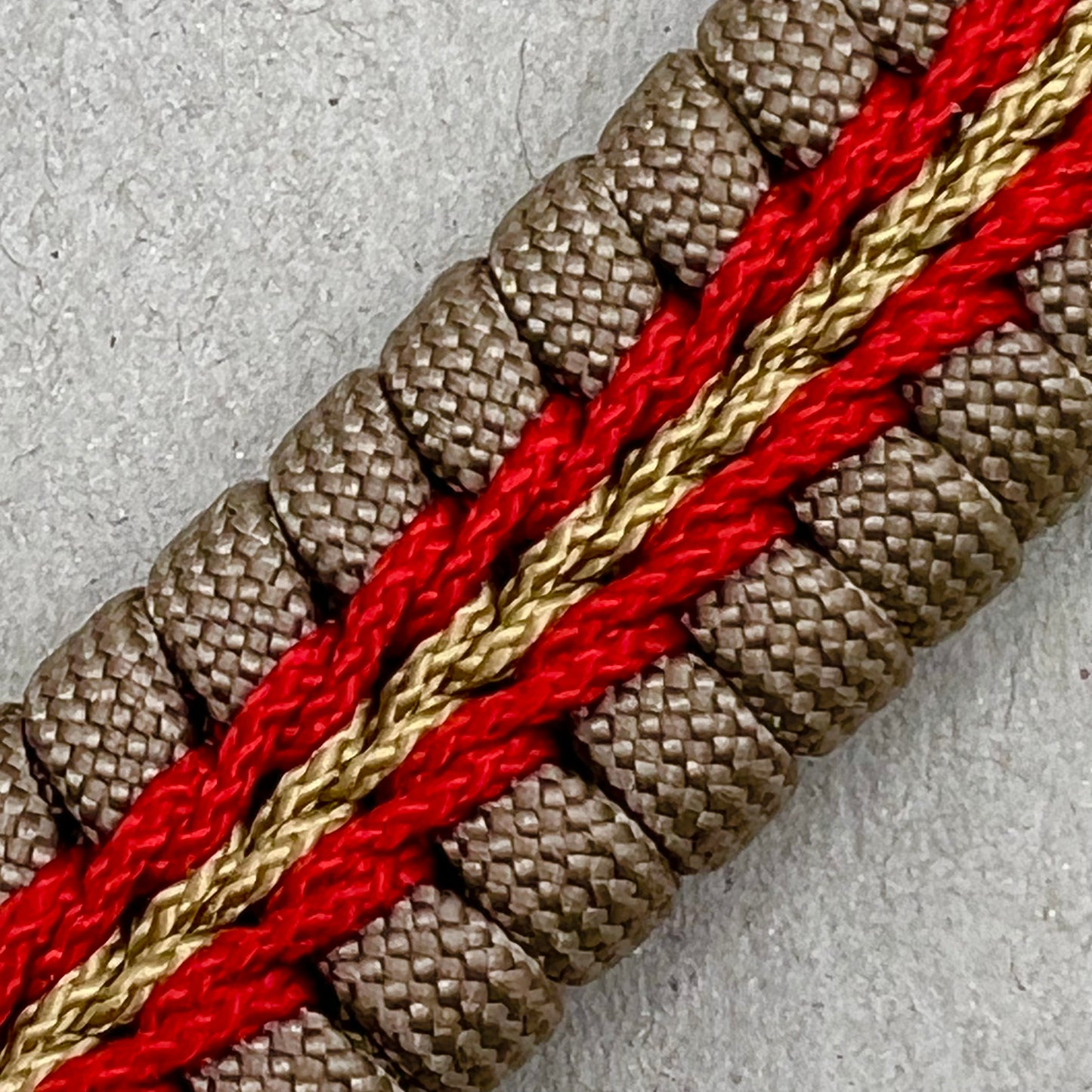 Marine Corps bracelet-Officer EGA-Tan, Red & Gold