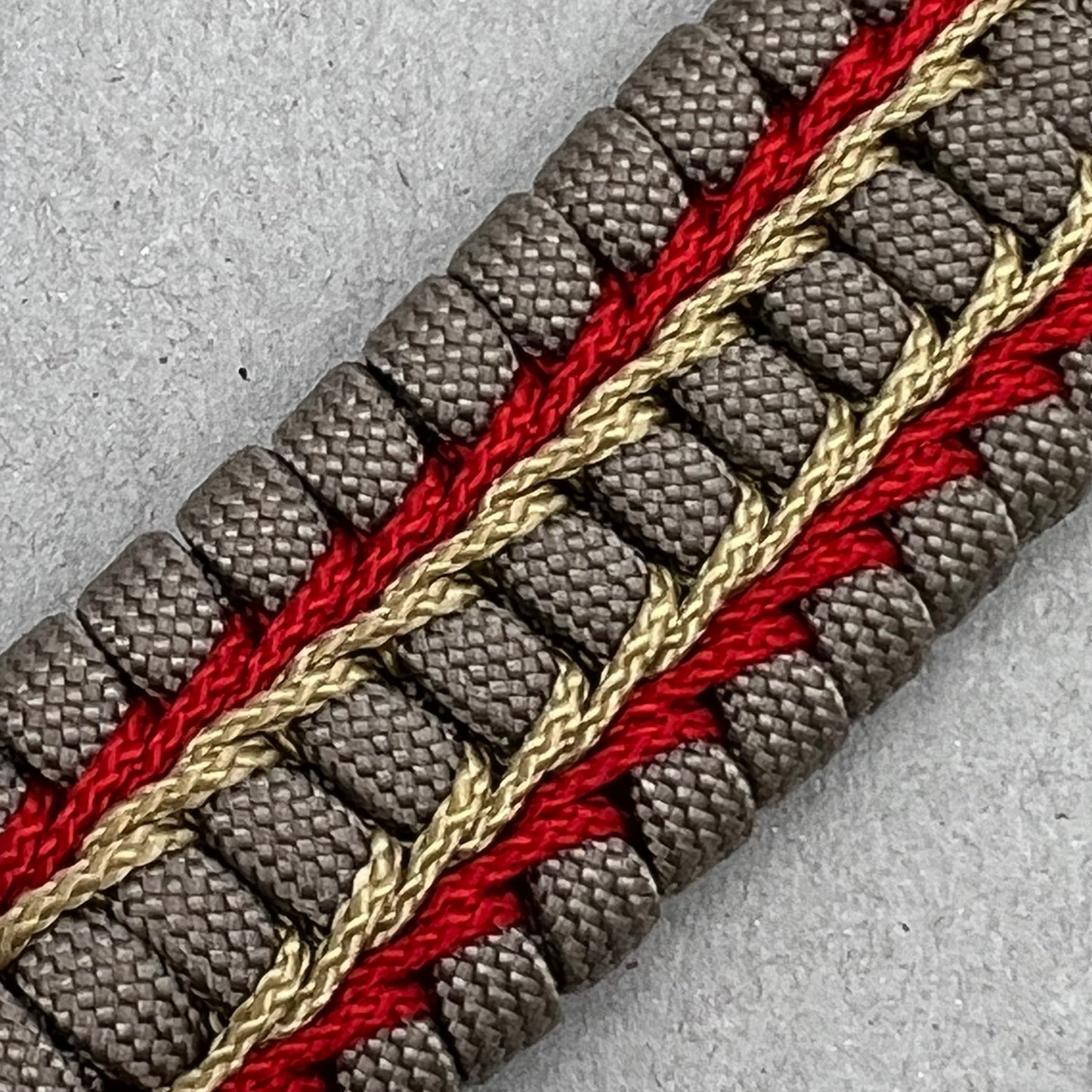 Marine Corps bracelet-Officer EGA-Tan, Red & Gold