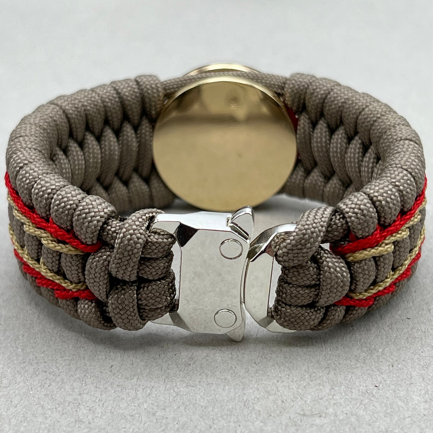 Marine Corps bracelet-Officer EGA-Tan, Red & Gold