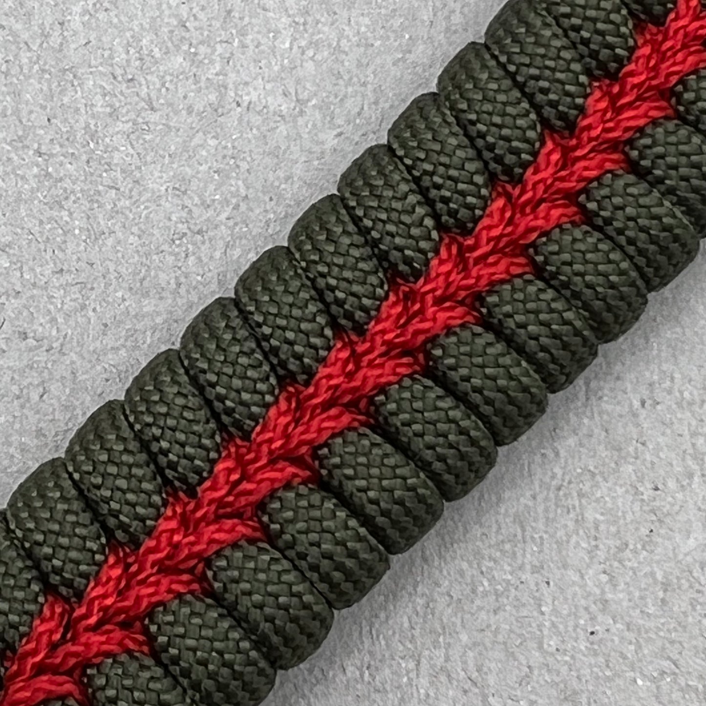 Marine Corps bracelet-Officer EGA-Olive Drab & Red