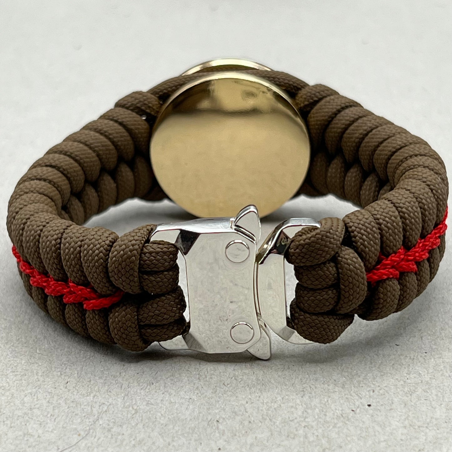 Marine Corps bracelet-Officer EGA-Coyote Brown & Red