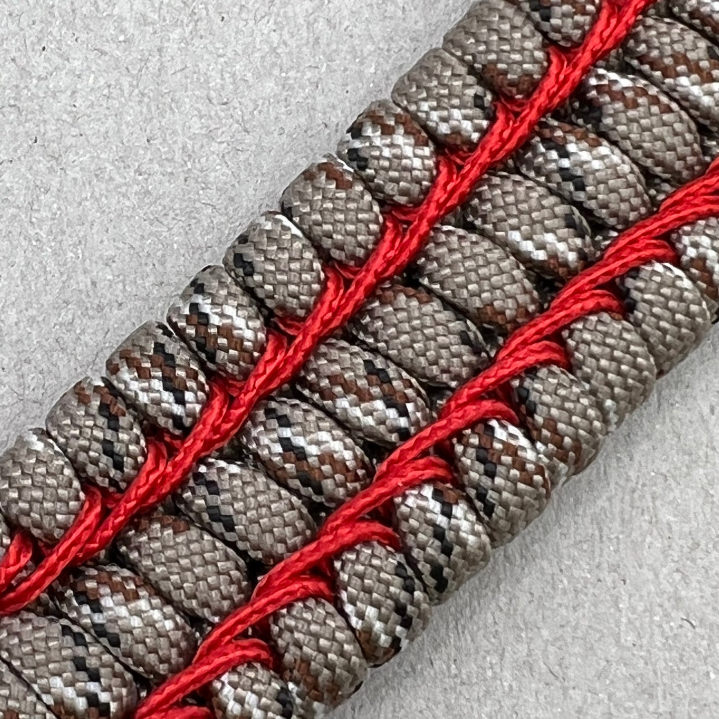 USMC bracelet-Antique Brass EGA-Desert Camo & Red