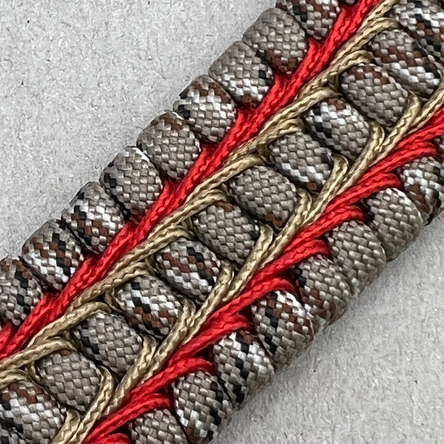 USMC bracelet-Antique Brass EGA-Desert Camo, Red & Gold