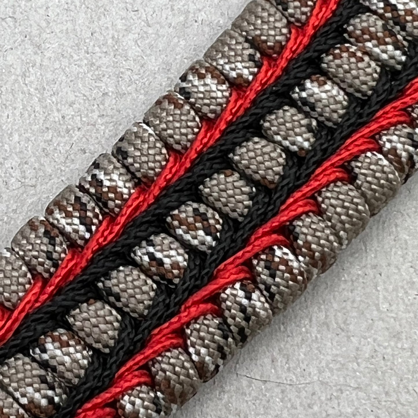 USMC bracelet-Antique Brass EGA-Desert Camo, Red & Black