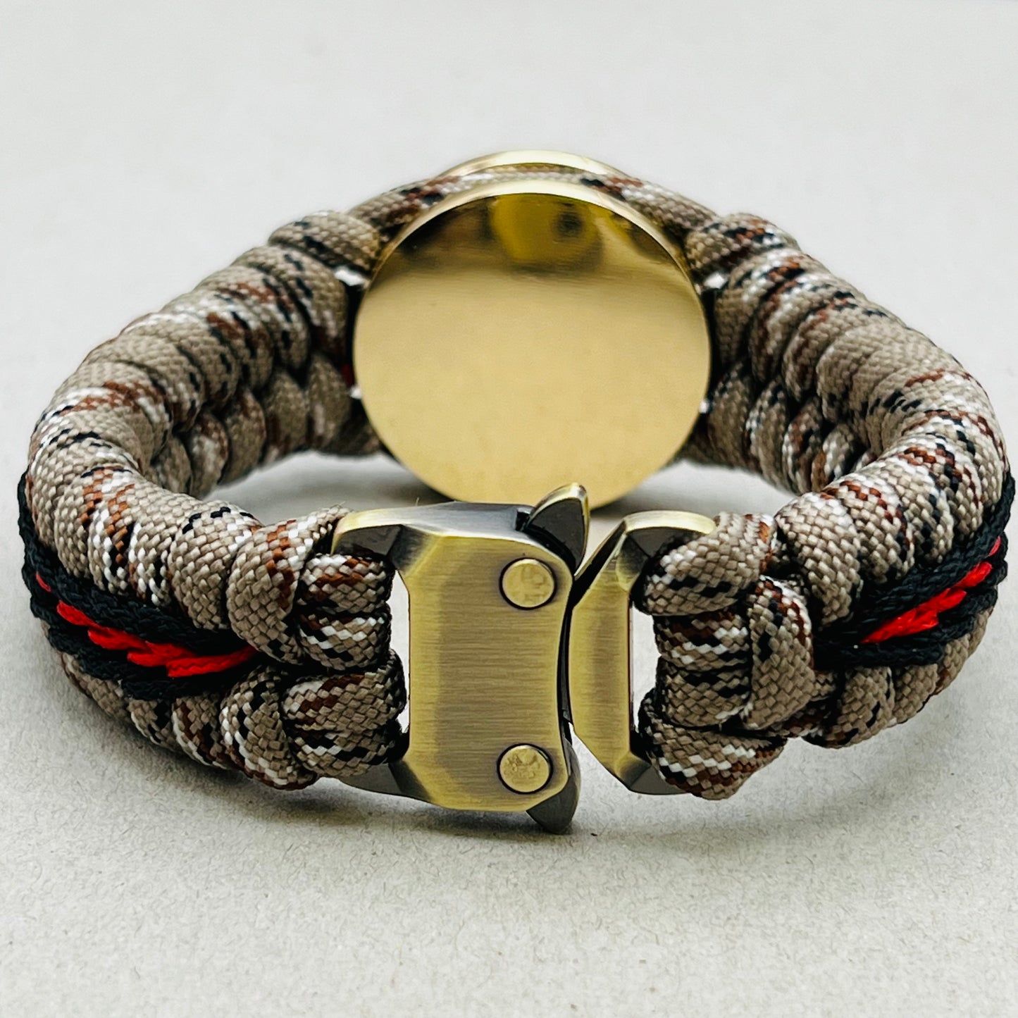 Marine Corps bracelet-Officer EGA-Desert Camo, Red & Black