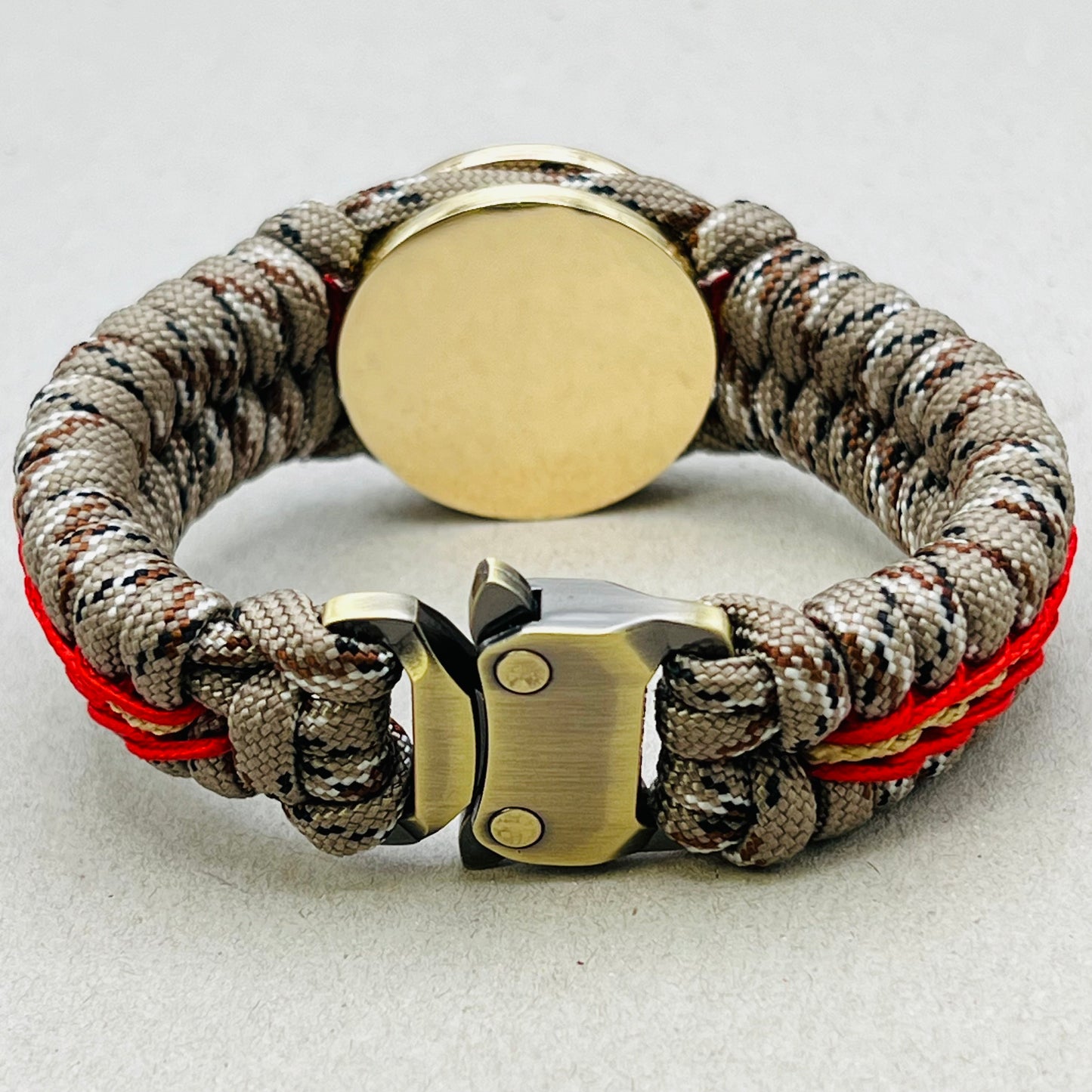 Marine Corps bracelet-Officer EGA-Desert Camo, Red & Gold