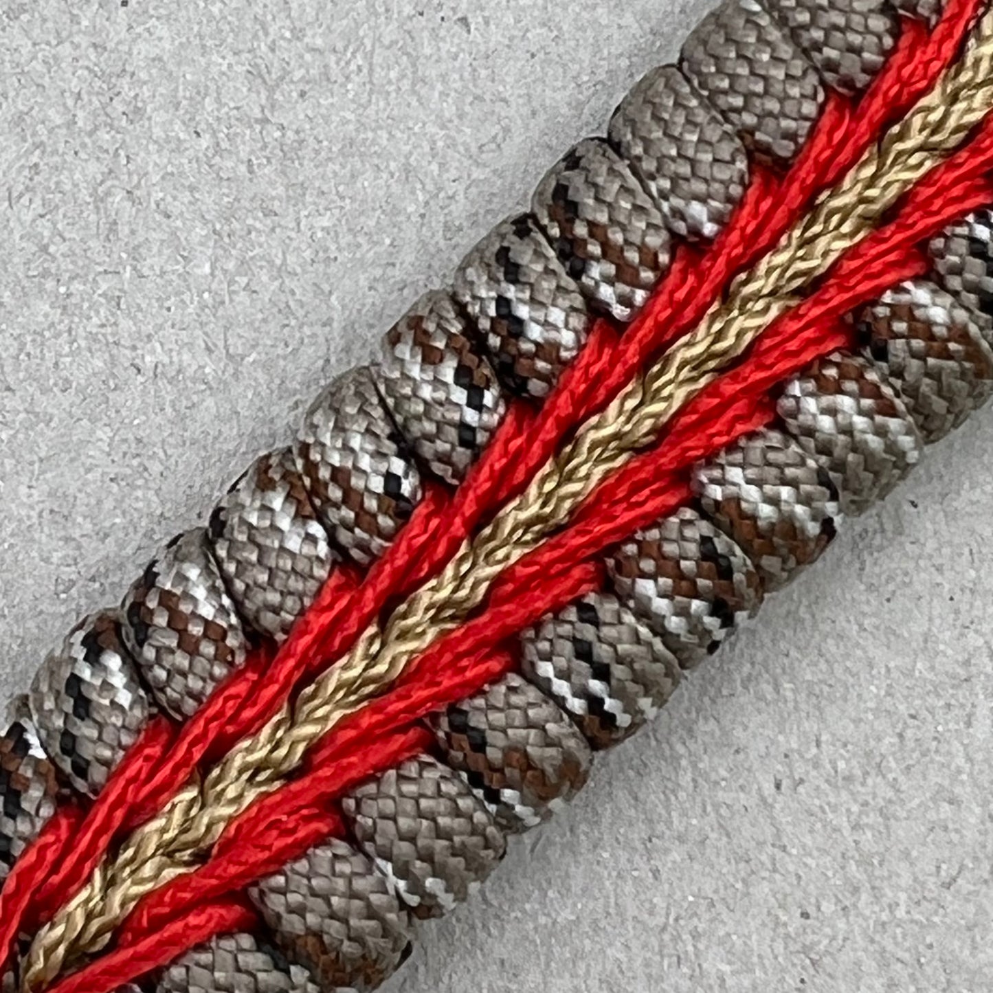 Marine Corps bracelet-Officer EGA-Desert Camo, Red & Gold