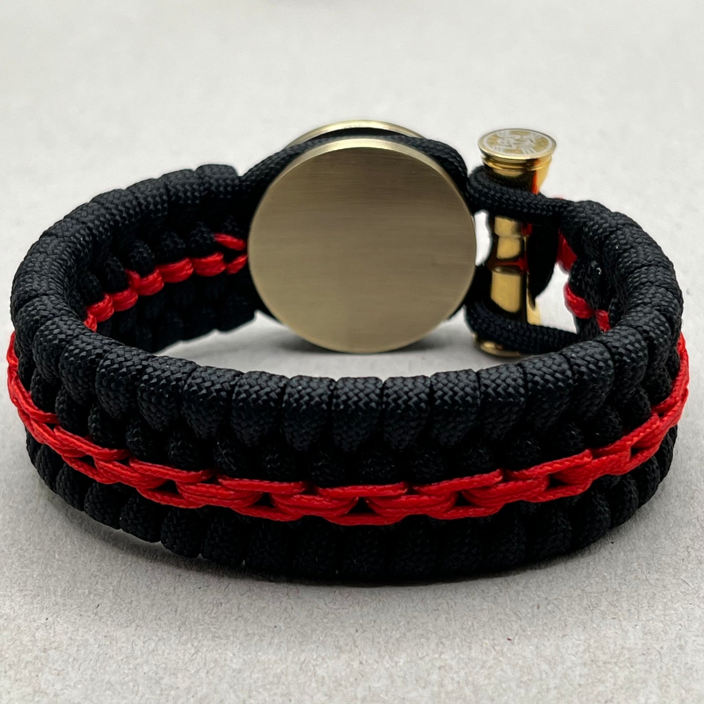 USMC bracelet-Antique Brass EGA-Black & Red