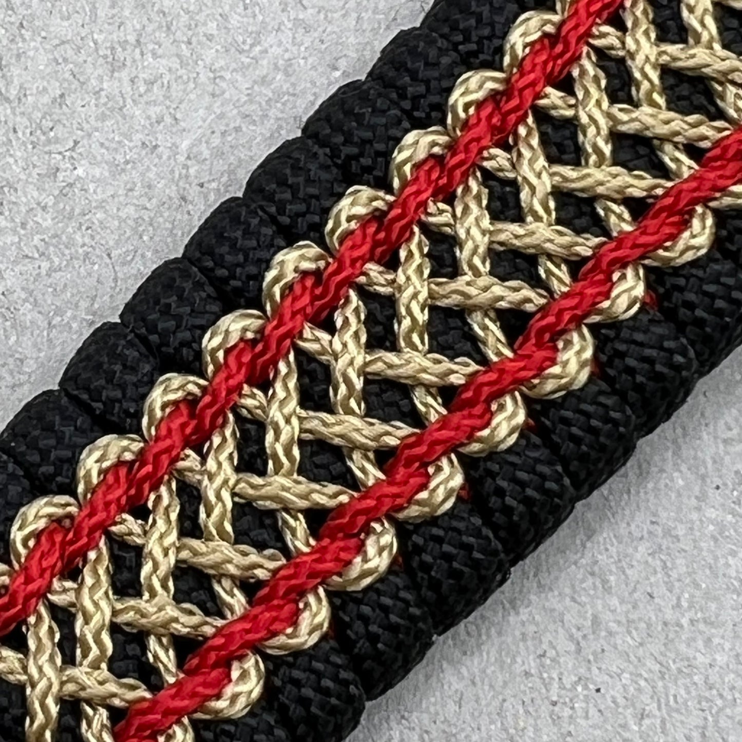 Marine Corps bracelet-Officer EGA-Black, Red & Gold