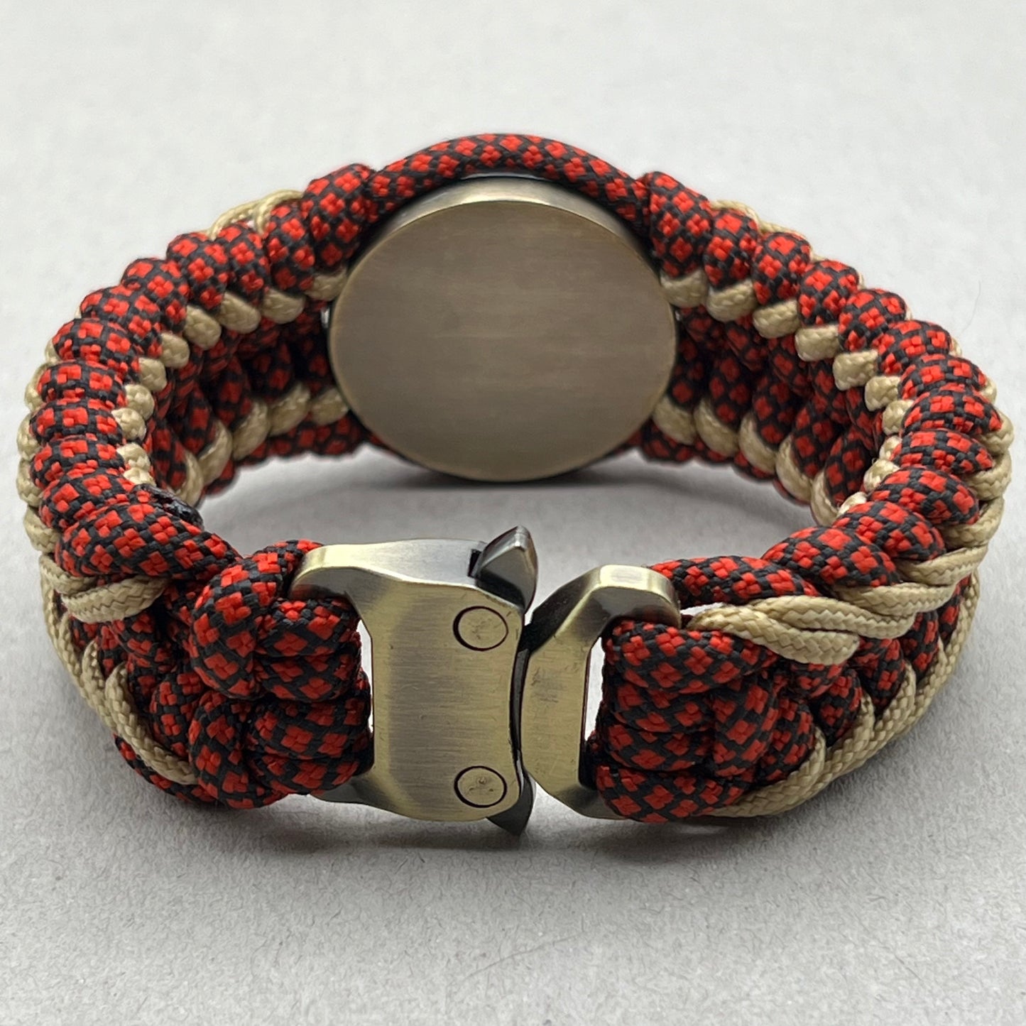 USMC bracelet-Antique Brass EGA-Navy Blue, Red & Gold