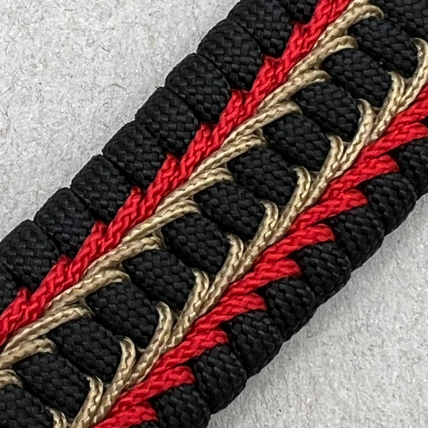 USMC bracelet-Antique Brass EGA-Black, Red & Gold