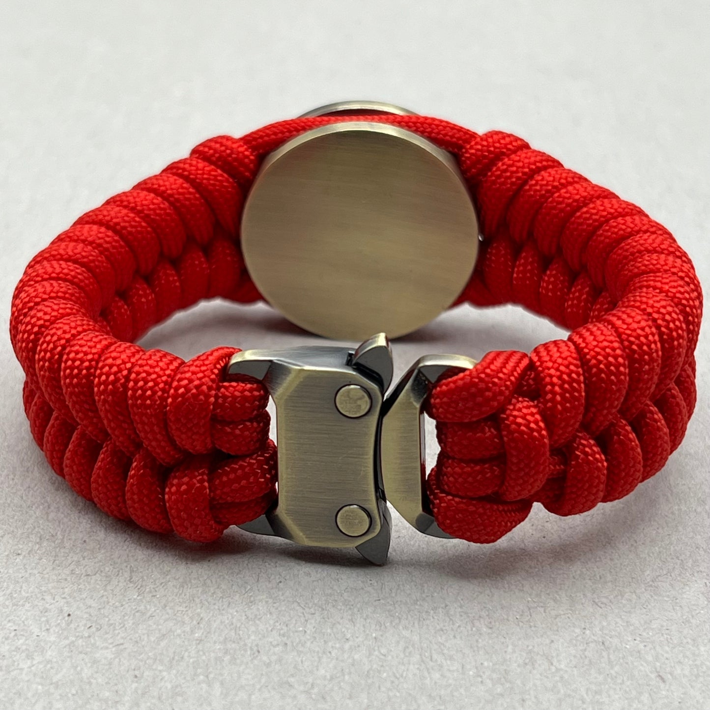 USMC bracelet-Antique Brass EGA-Red