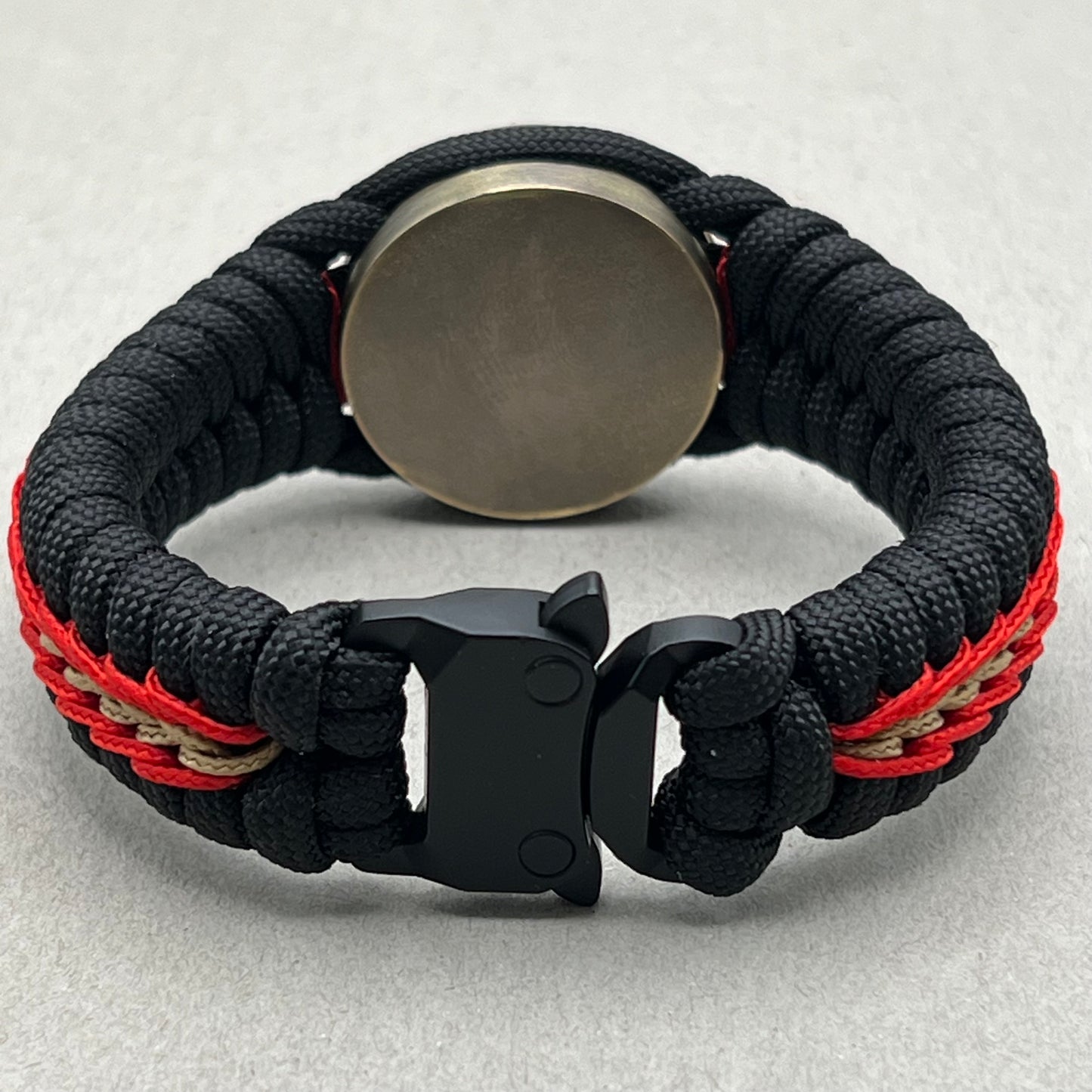 USMC bracelet-Antique Brass EGA-Black, Red & Bronze