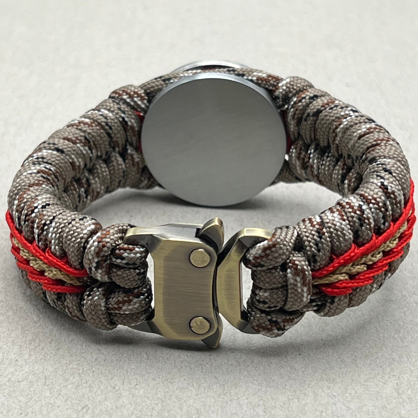 US Marine Corps bracelet-Enlisted EGA-Desert Camo, Red & Gold