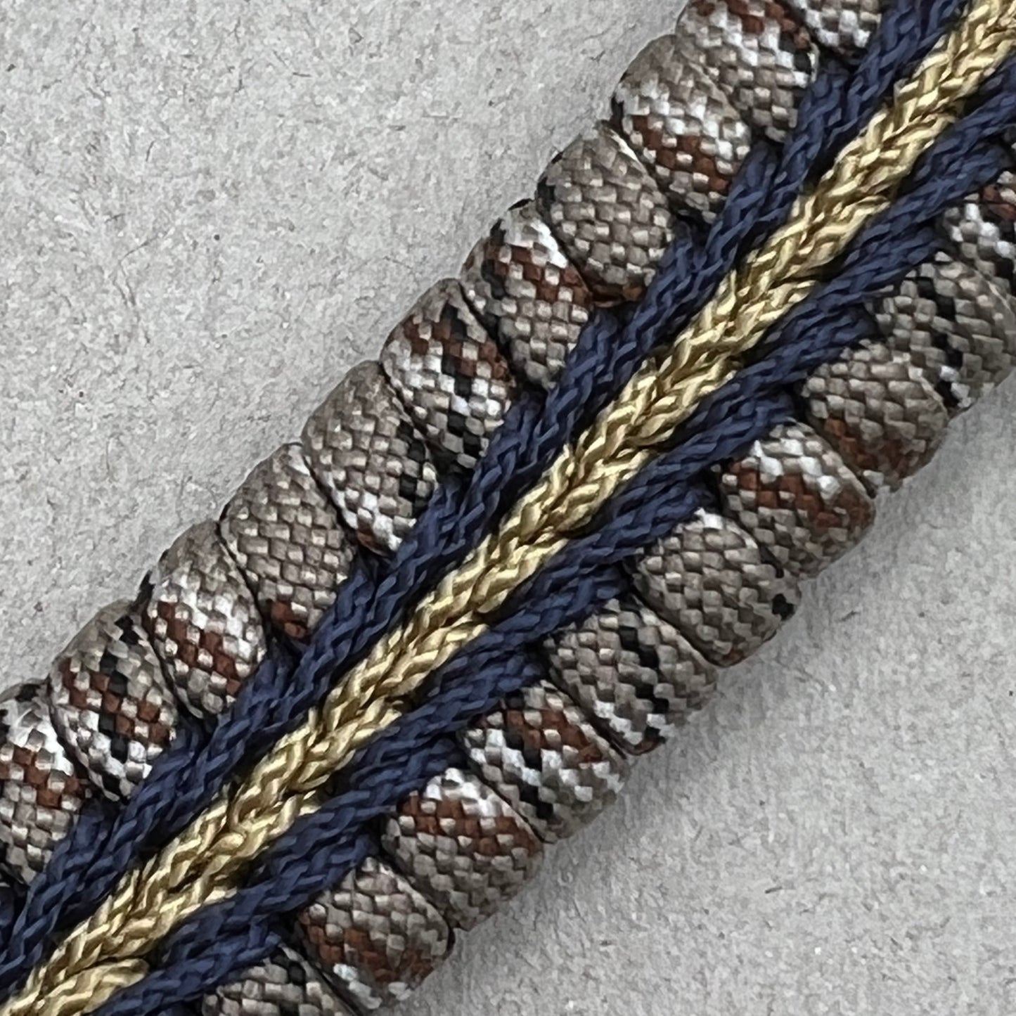 US Marine Corps bracelet-Enlisted EGA-Desert Camo, Blue & Gold