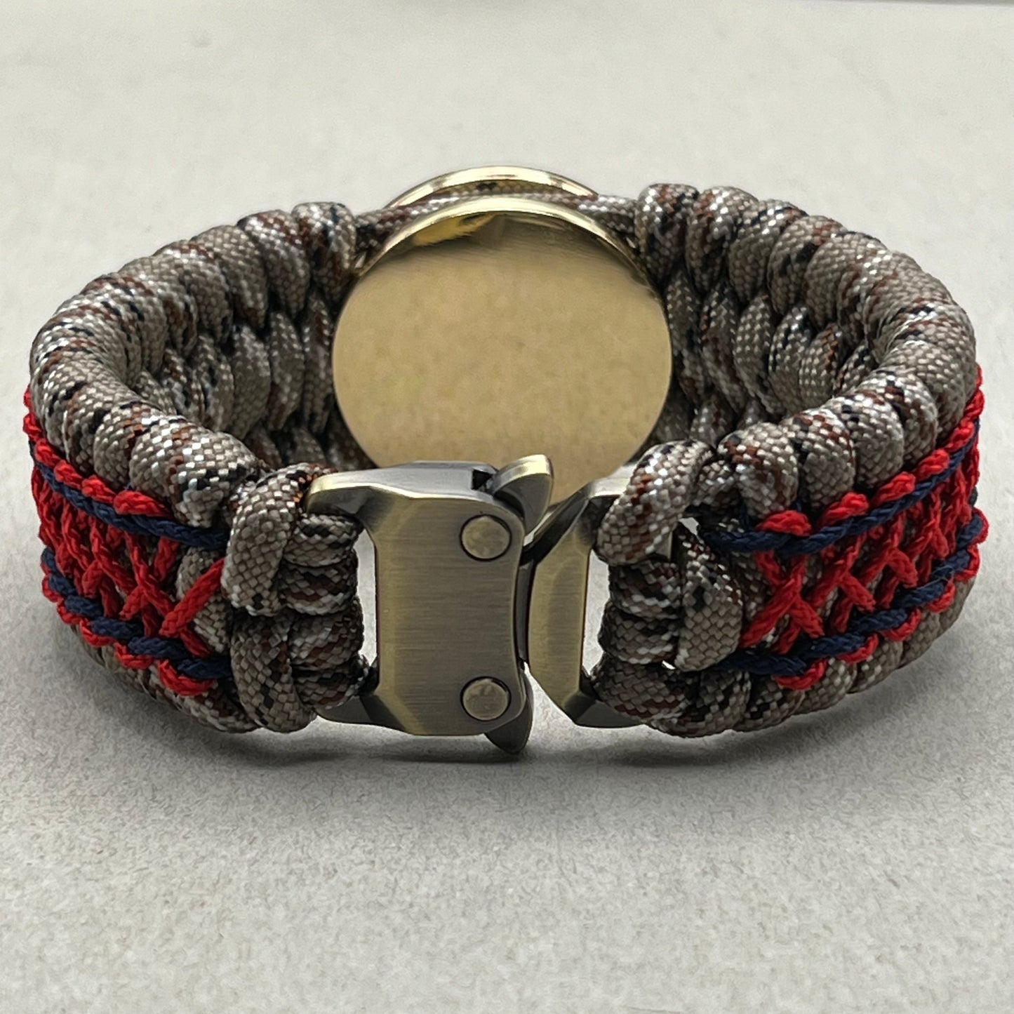 Marine Corps bracelet-Officer EGA-Desert Camo, Red & Blue