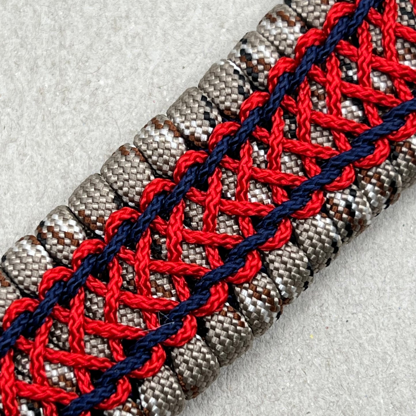 Marine Corps bracelet-Officer EGA-Desert Camo, Red & Blue