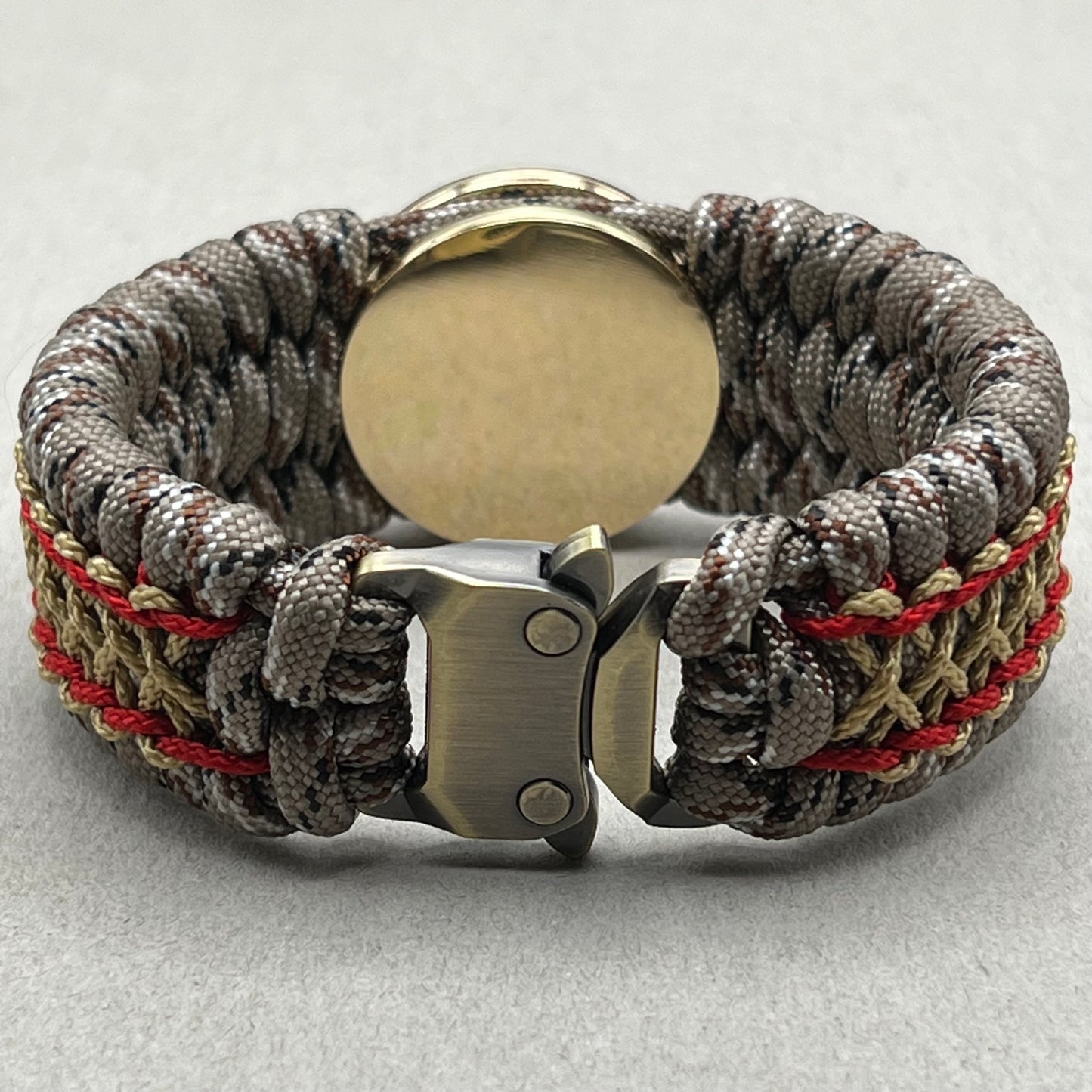 Marine Corps bracelet-Officer EGA-Desert Camo, Red & Gold