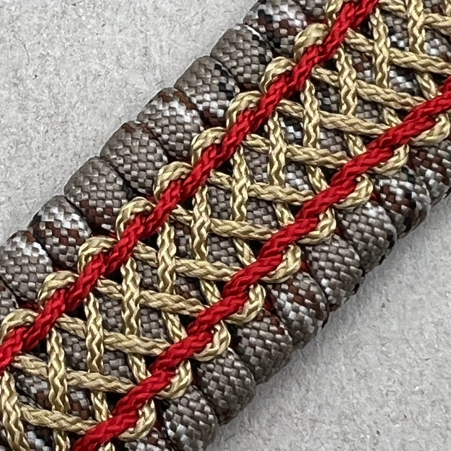 Marine Corps bracelet-Officer EGA-Desert Camo, Red & Gold