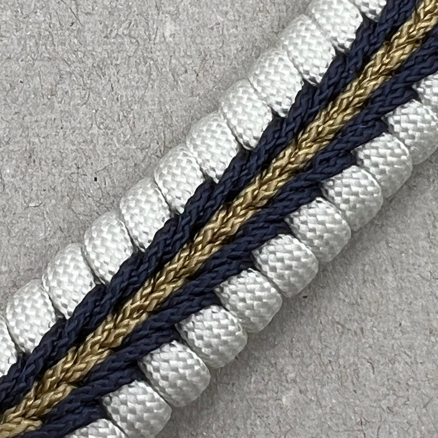 United States Navy bracelet-White, Navy Blue & Gold