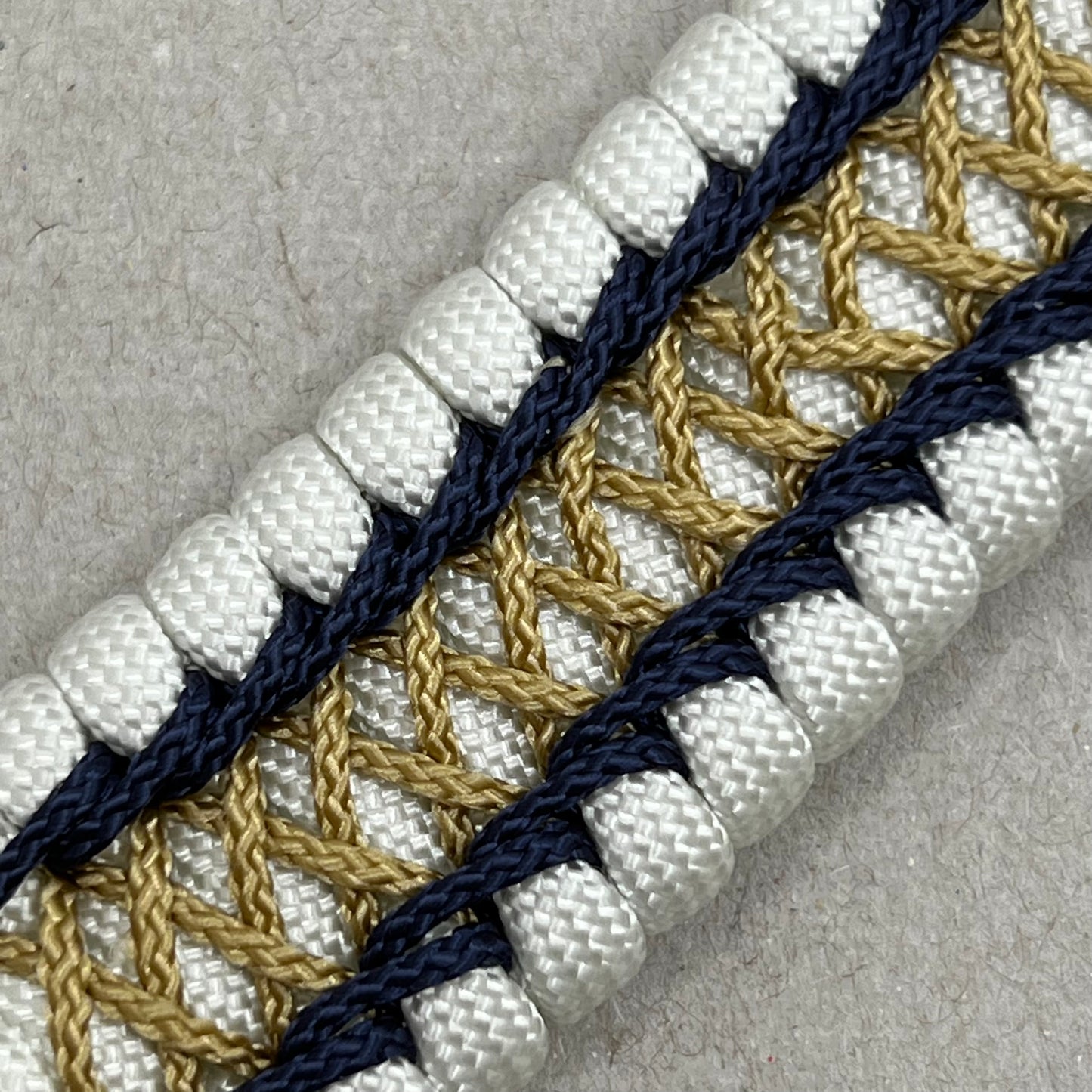 United States Navy bracelet-White, Blue & Gold