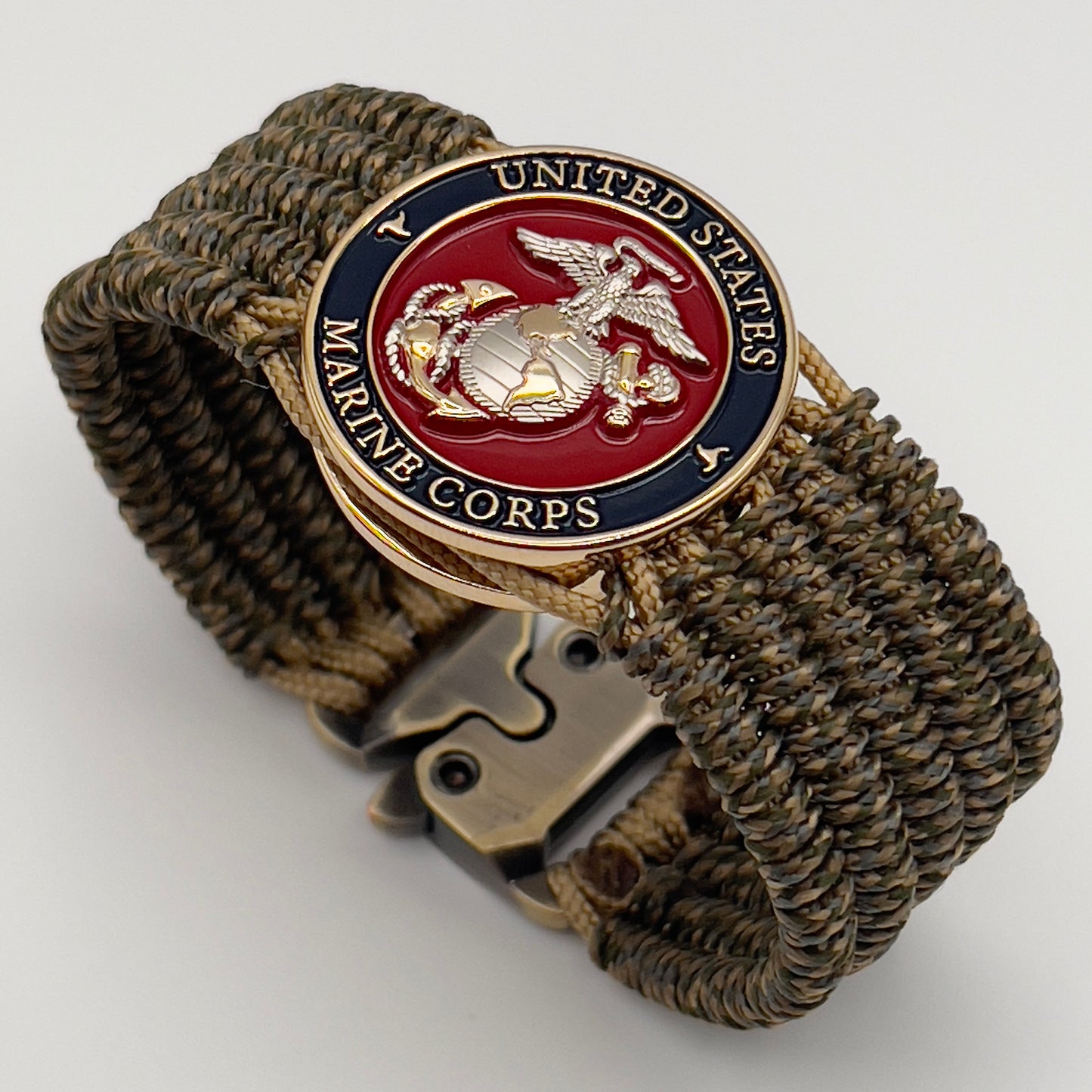 Marine Corps bracelet | Silver & Gold EGA | Multi-Camo