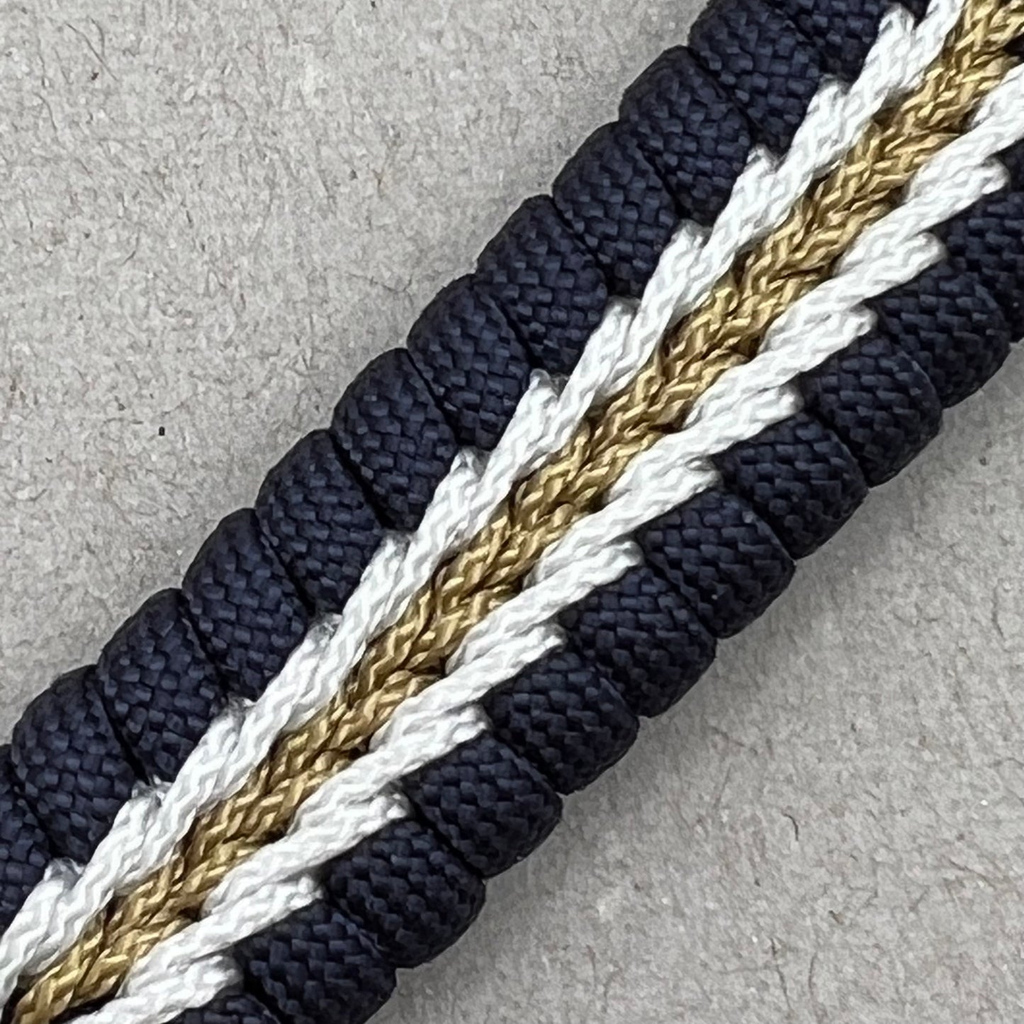 United States Navy bracelet-Navy Blue, White & Gold