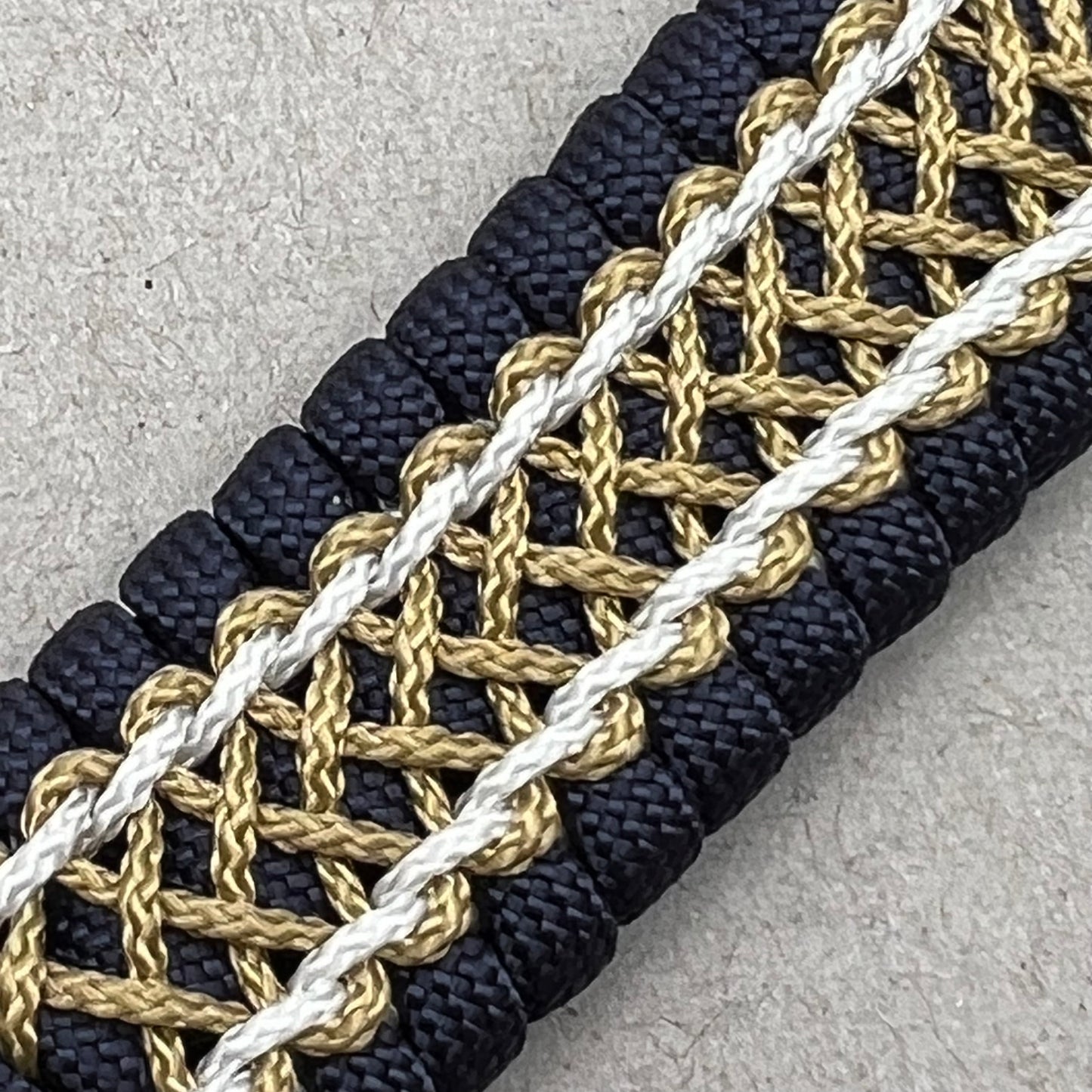 United States Navy bracelet-Navy Blue, Gold & White