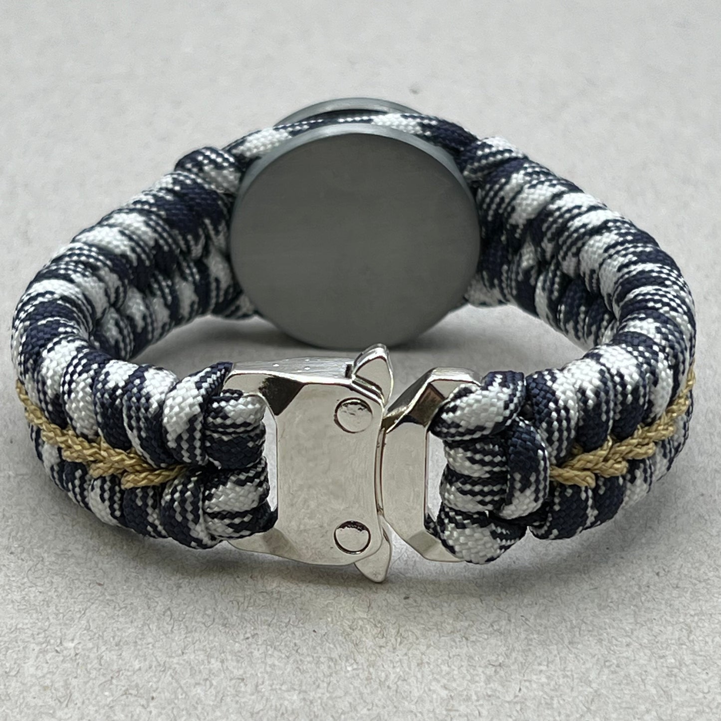 United States Navy bracelet-Navy Blue /White Camo & Gold