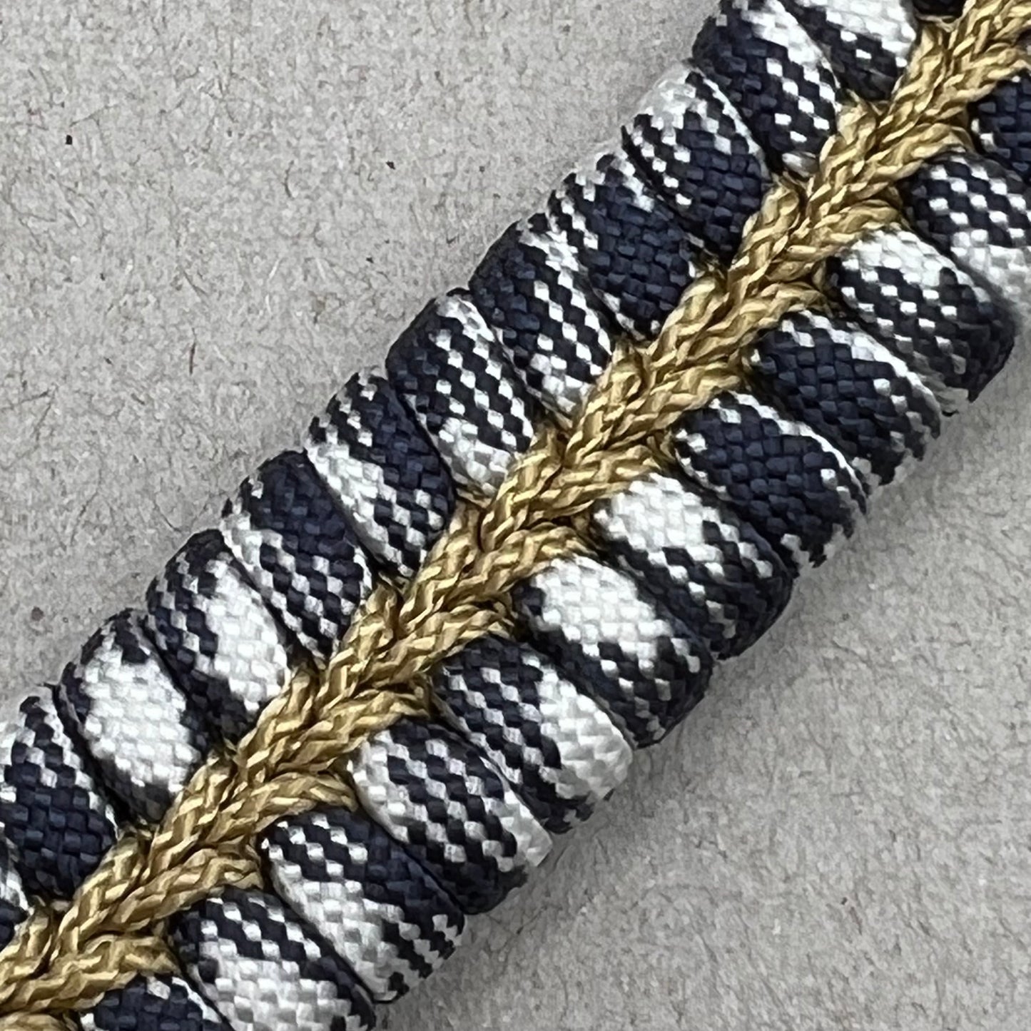 United States Navy bracelet-Navy Blue /White Camo & Gold