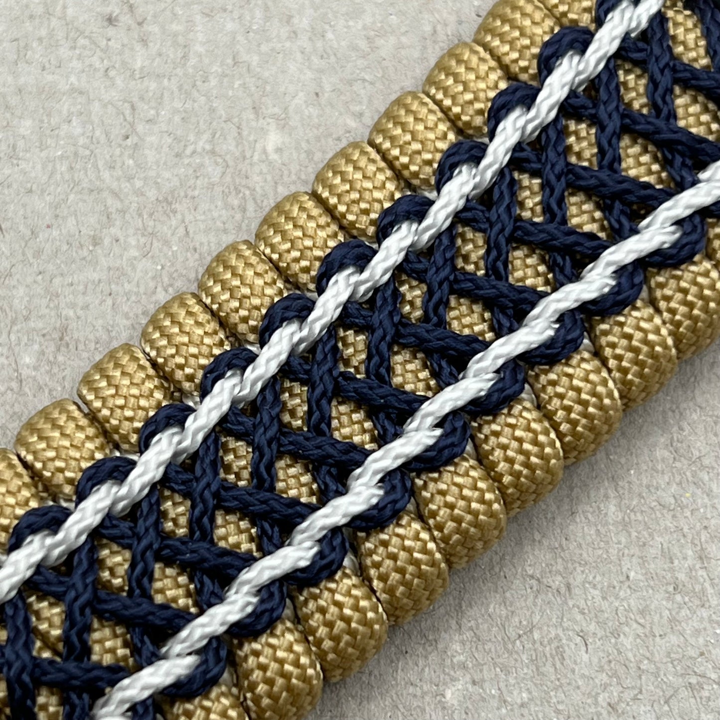 United States Navy bracelet-Gold, Navy Blue & White