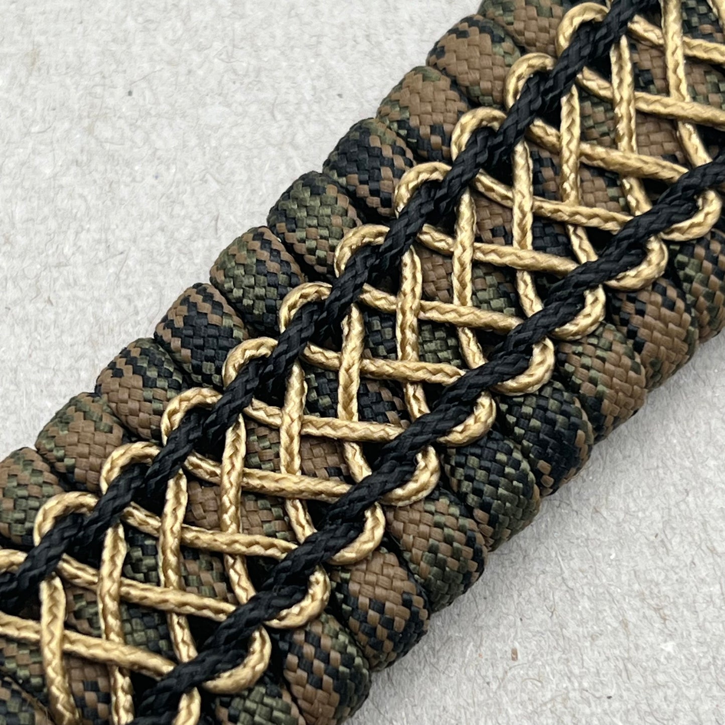 United States Army bracelet-Tactical Camo, Black & Bronze