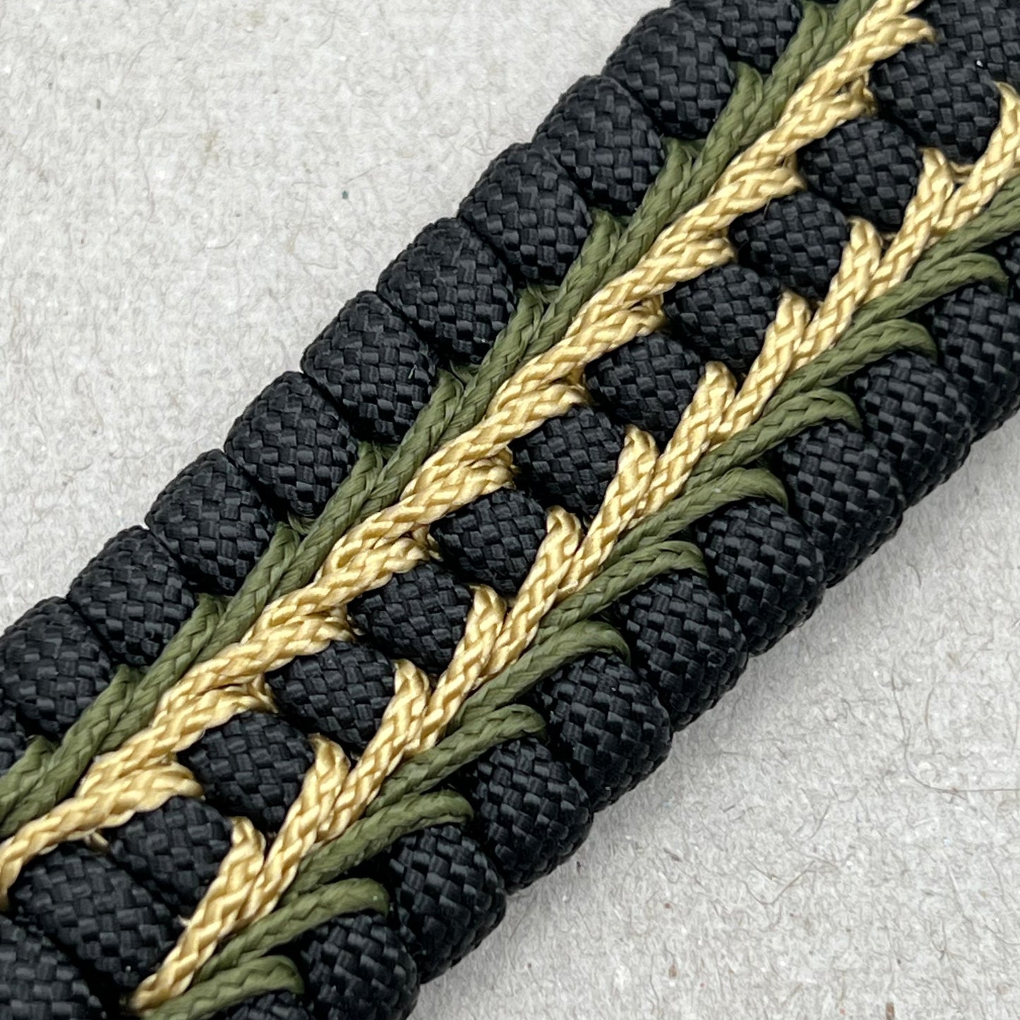 United States Army bracelet-Black, Olive Drab & Gold