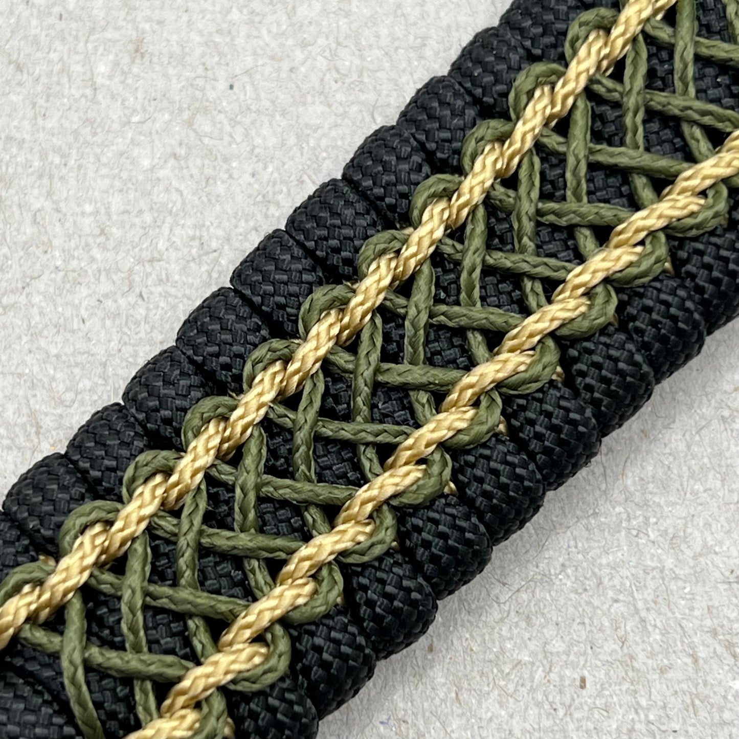 United States Army bracelet-Black, Olive Drab & Gold