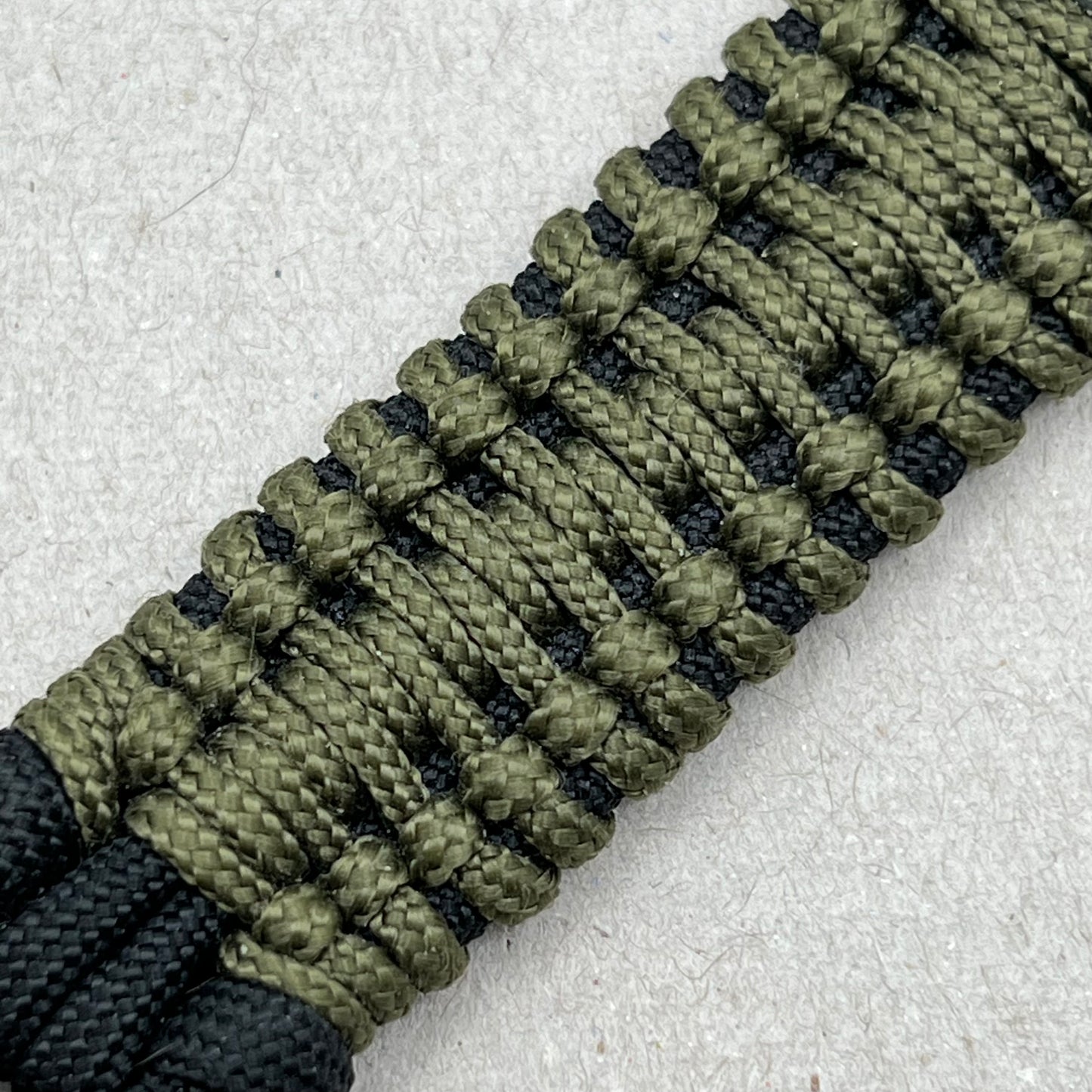 United States Army bracelet-M4 weave; Olive Drab & Black