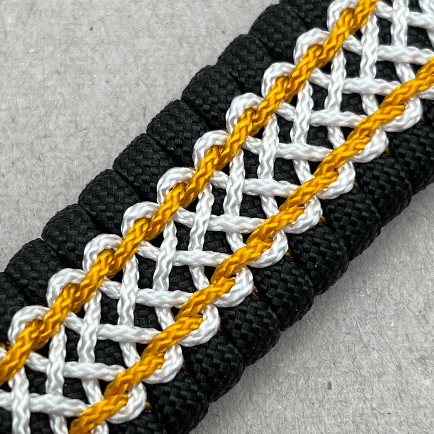 United States Army bracelet-Black, Goldenrod & White