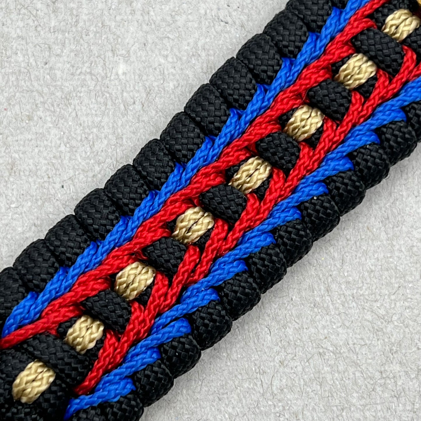 Marine Corps bracelet-Officer EGA-Black, Blue, Red & Gold