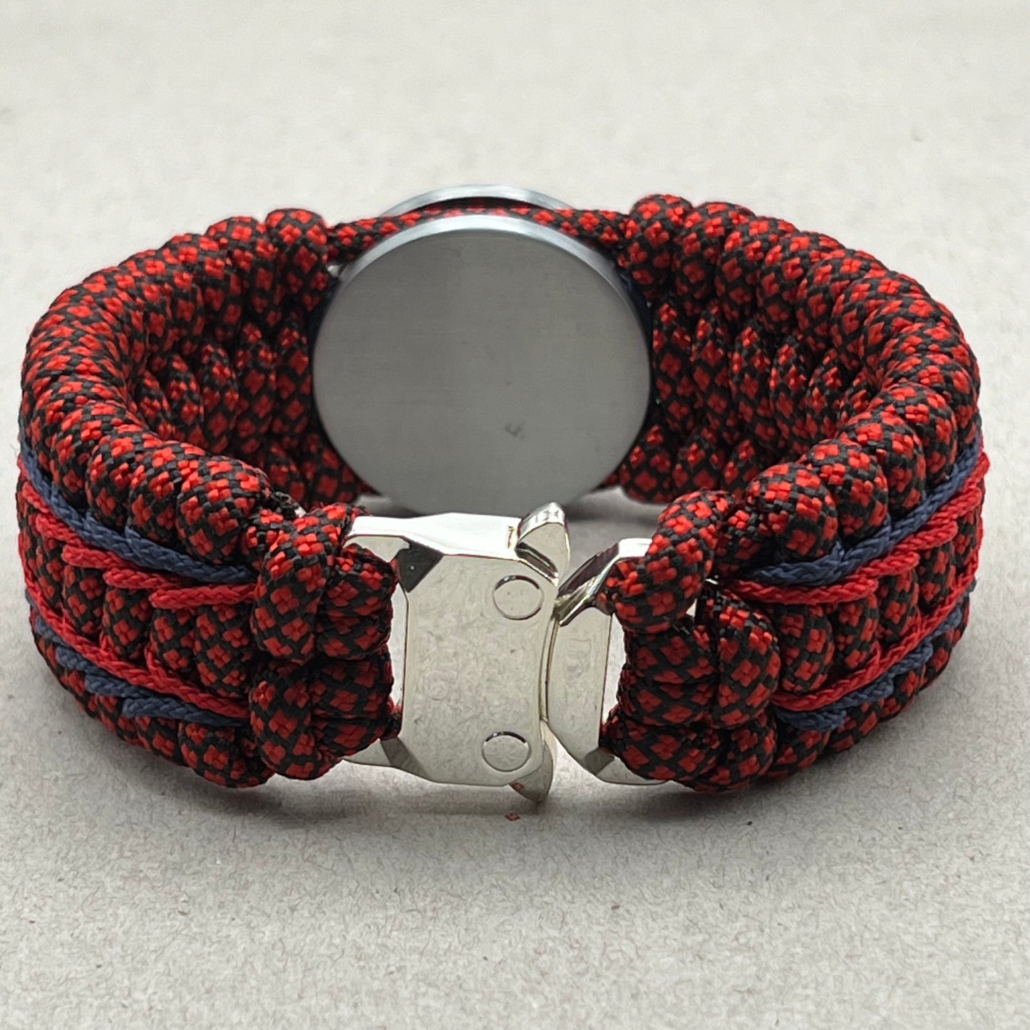 US Marine Corps bracelet-Antique Silver EGA-Navy Blue & Red