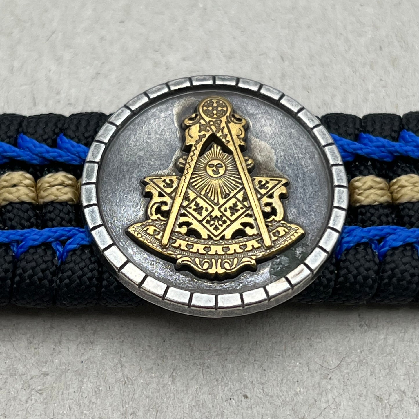 Freemason Past Master bracelet-Black, Blue & Gold