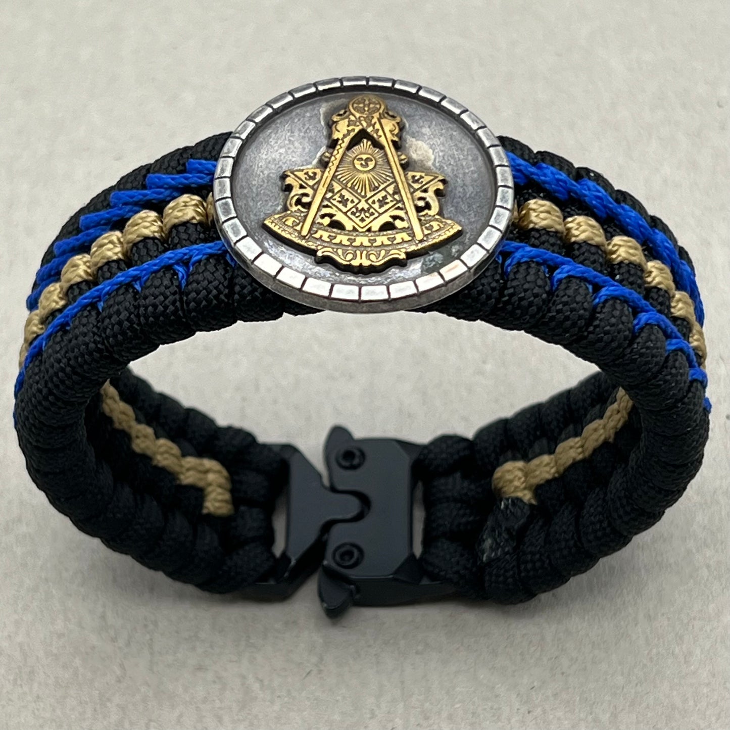 Freemason Past Master bracelet-Black, Blue & Gold